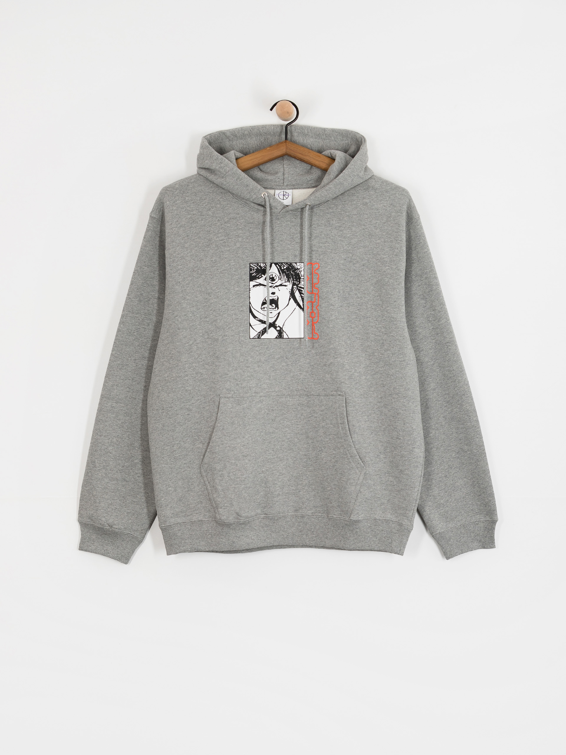 Суитшърт с качулка Polar Skate Dave Third Eye HD (heather grey)
