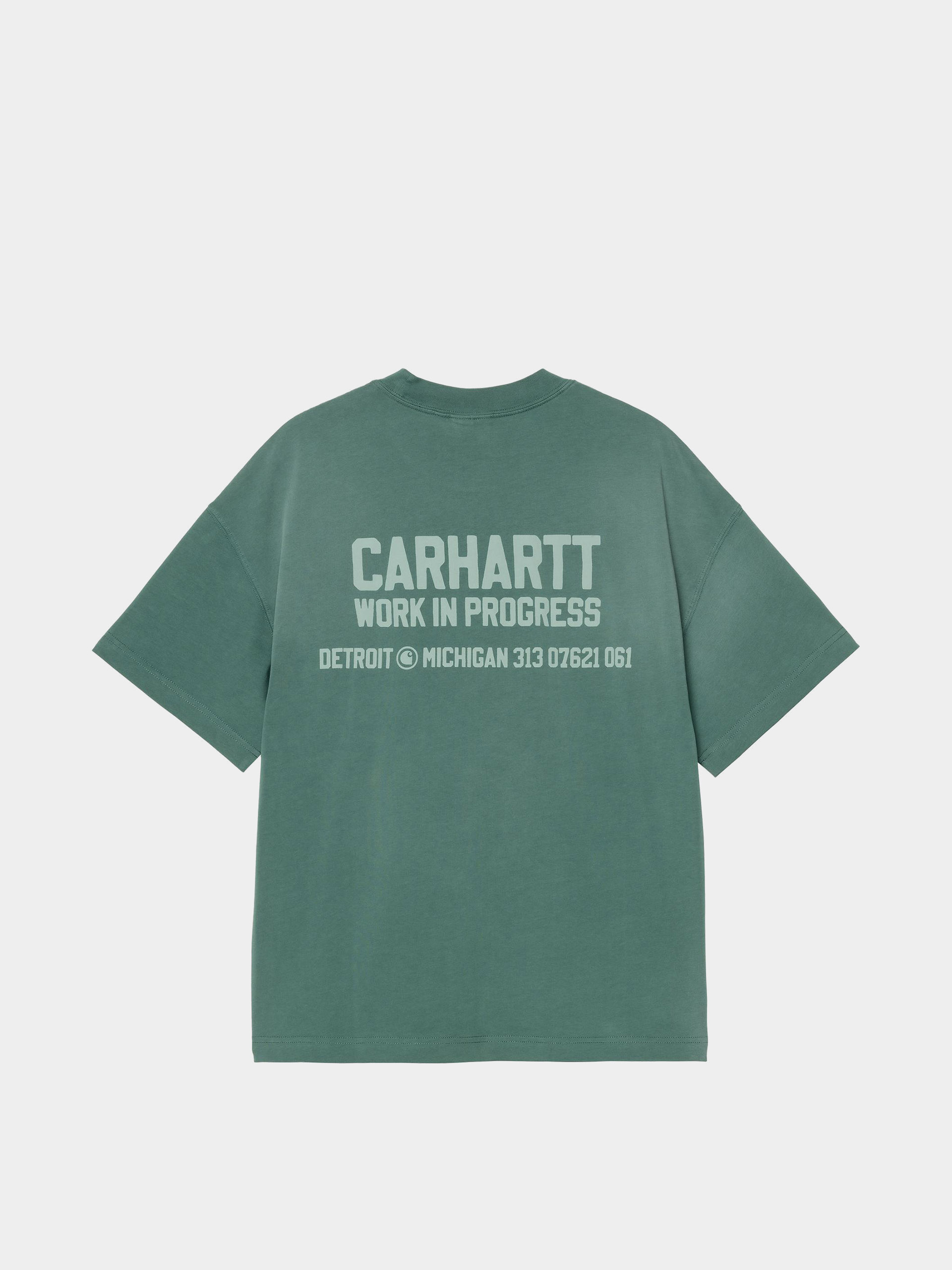 Тениска Carhartt WIP Distance (dark fir/stone dyed)
