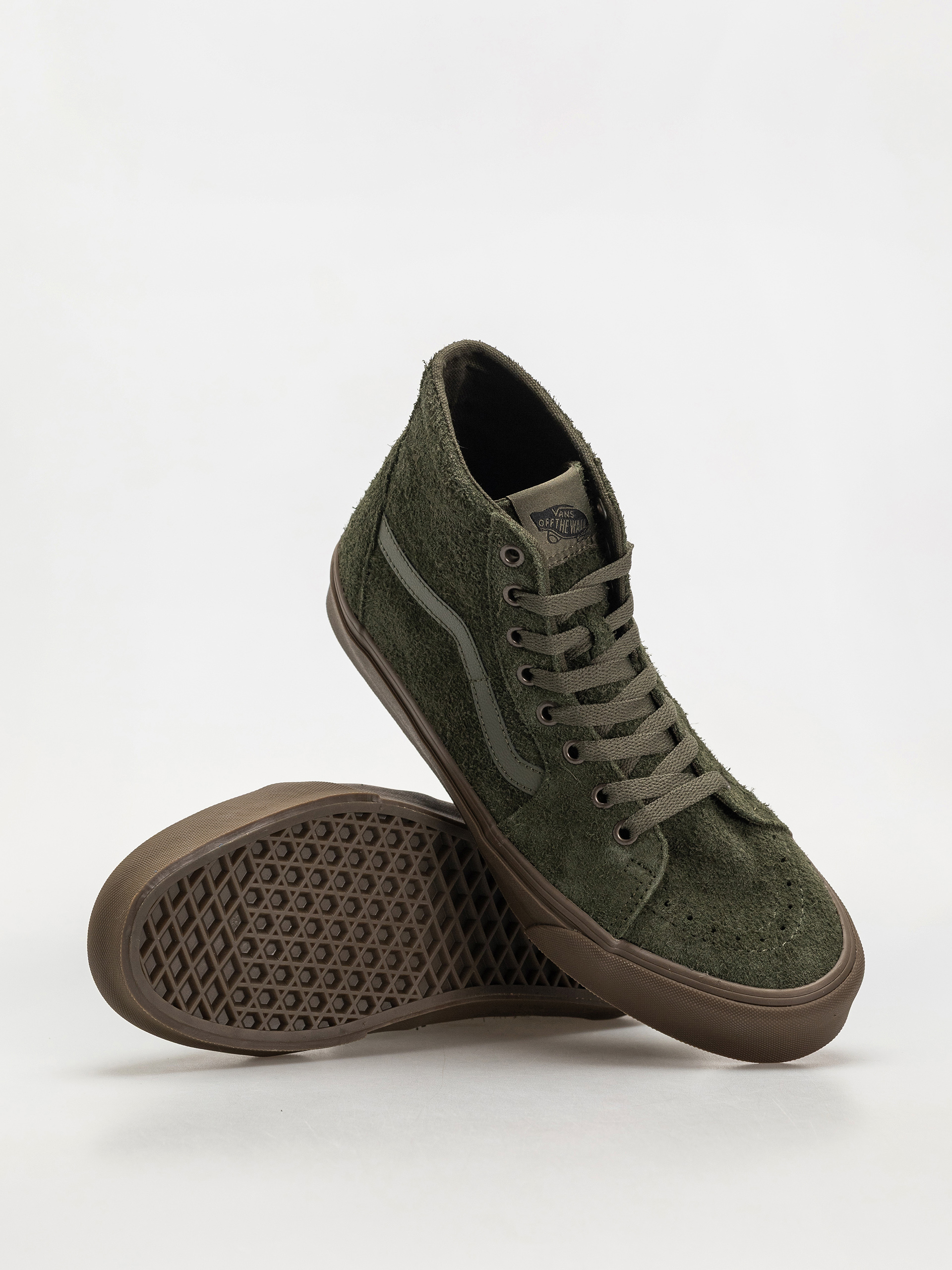 Обувки Vans Sk8 Hi Tapered (hairy suede olive/gum)