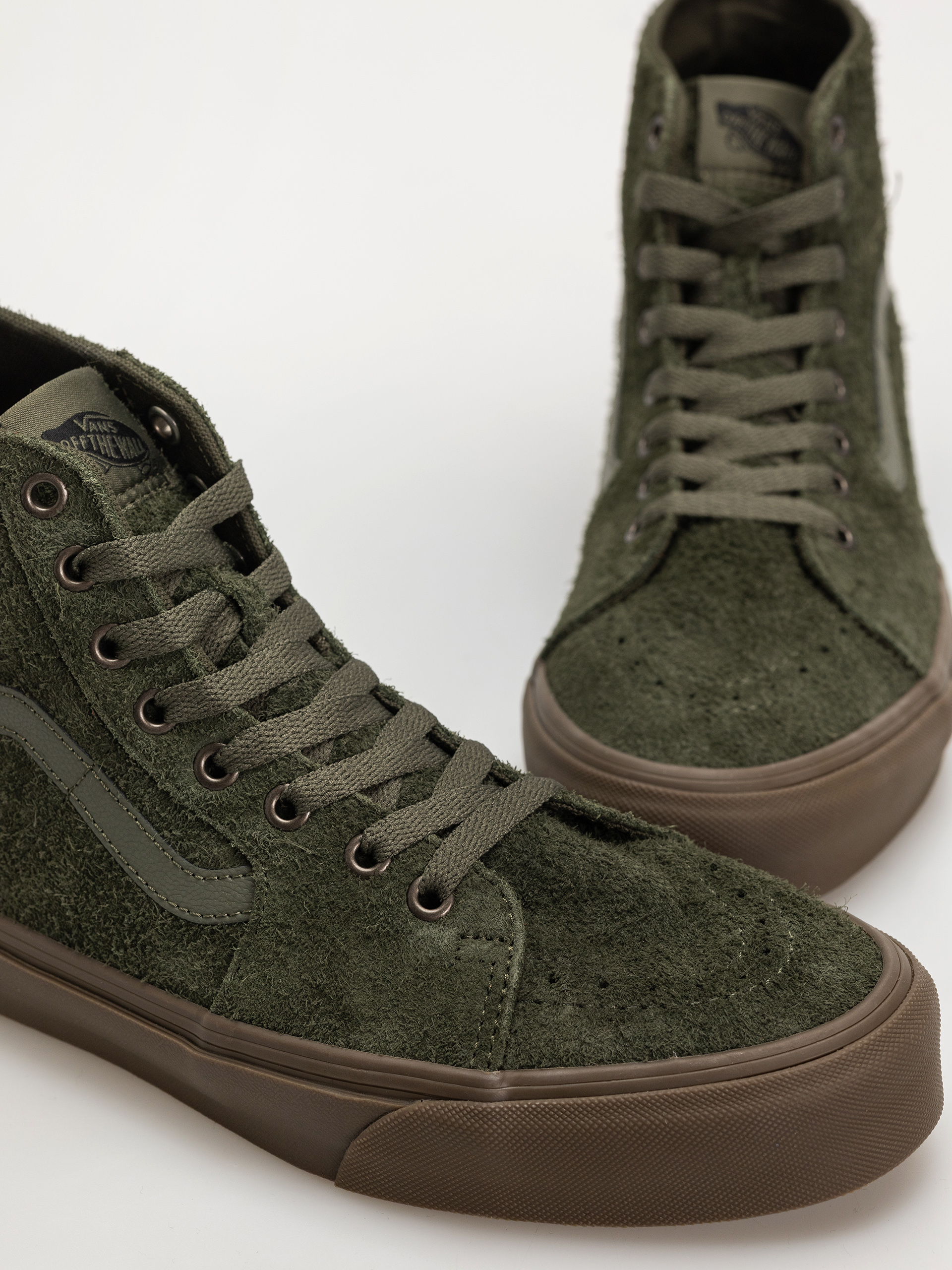 Обувки Vans Sk8 Hi Tapered (hairy suede olive/gum)