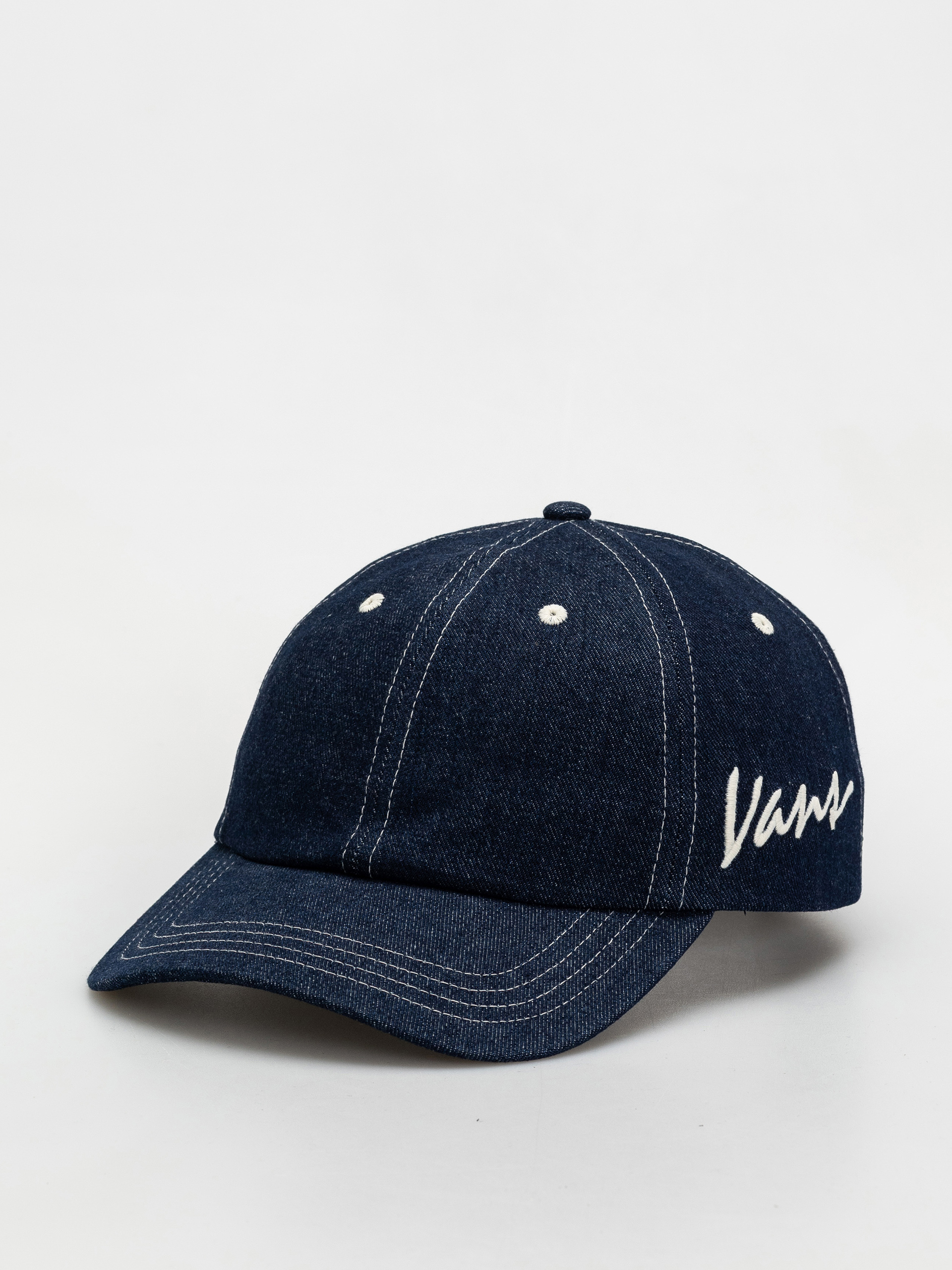 u0428u0430u043fu043au0430 u0441 u043au043eu0437u0438u0440u043au0430 Vans Classic Script Curved Bill Jockey (dark denim)
