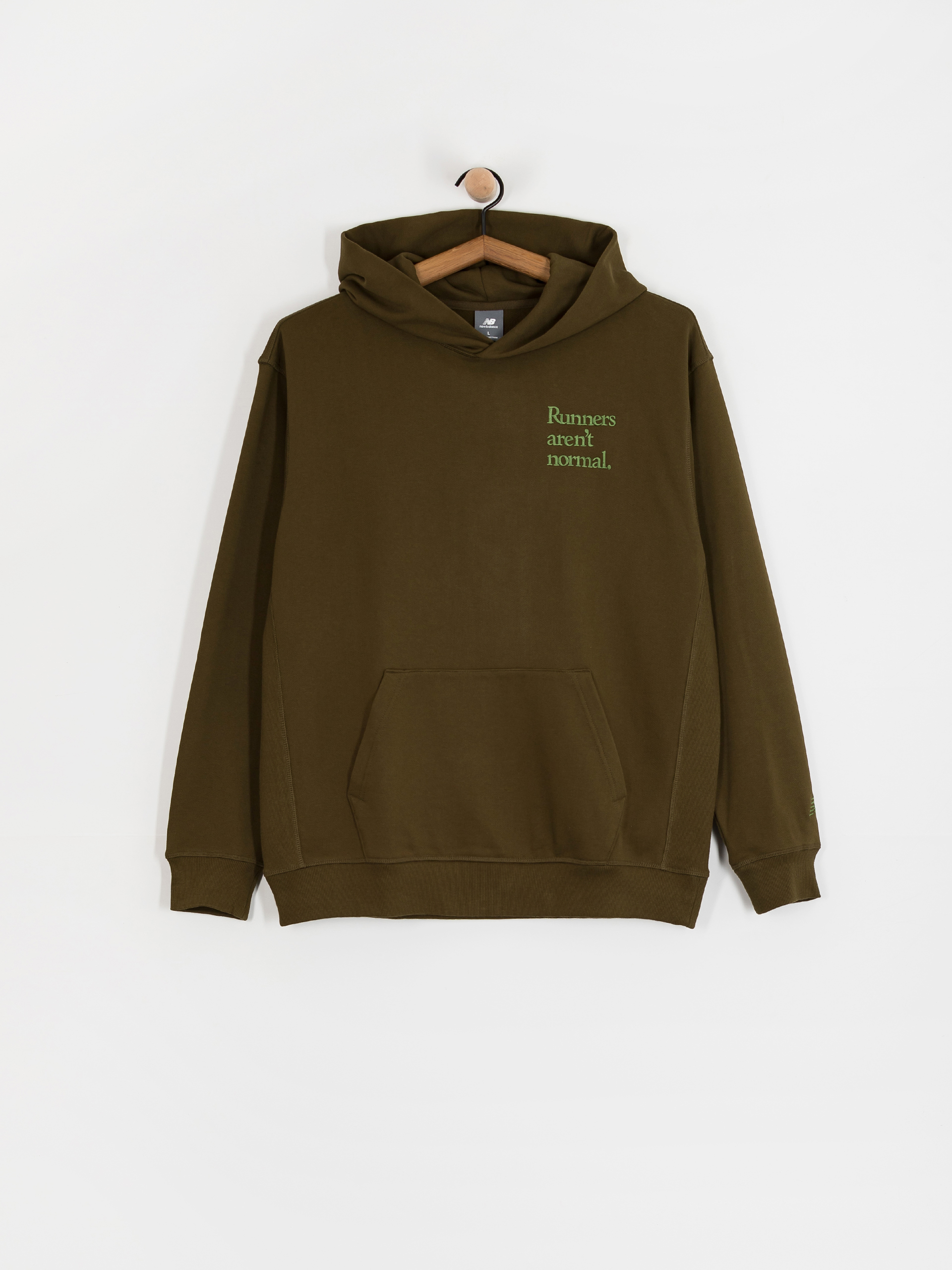 Суитшърт с качулка New Balance Athletics Runners Arent Normal HD (brown)