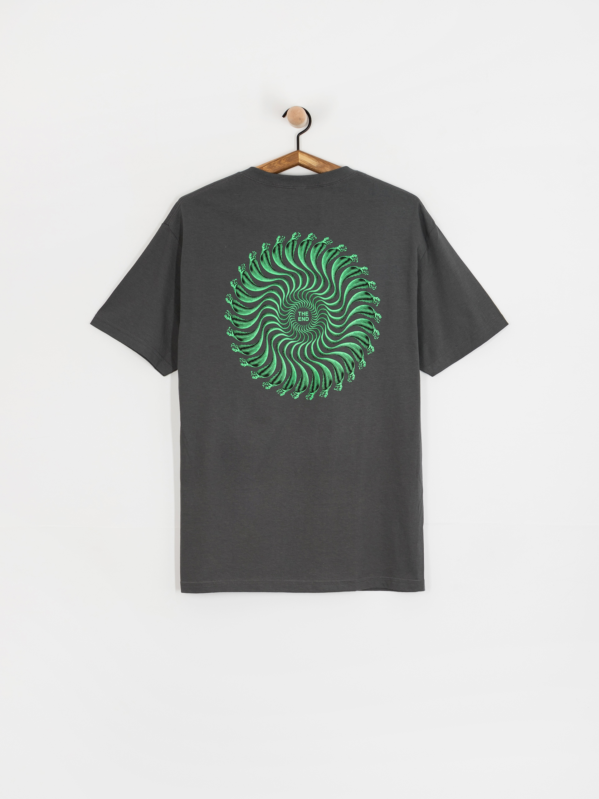 Тениска Spitfire Snake Classic (charcoal solid w/green&black print)