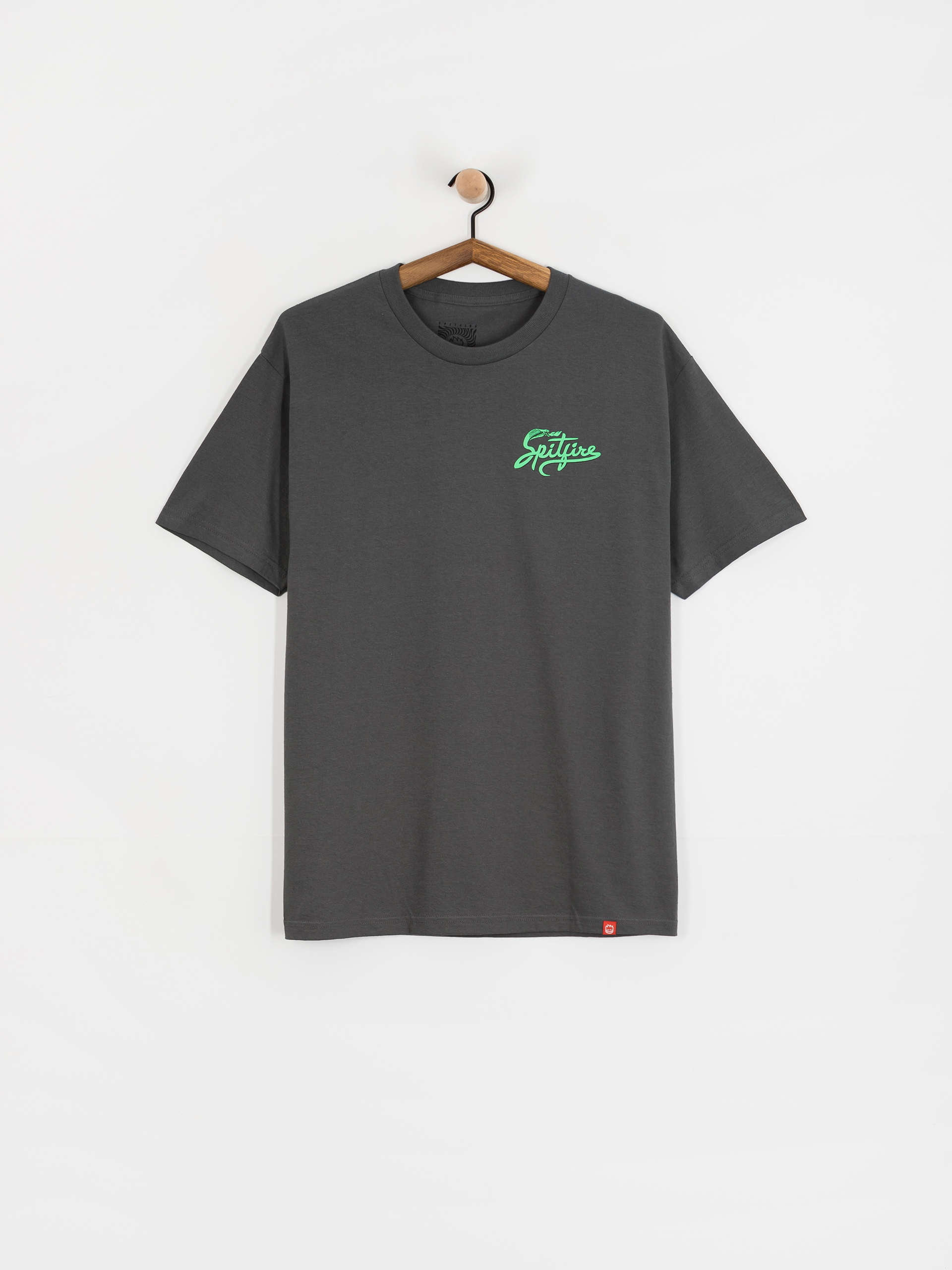 Тениска Spitfire Snake Classic (charcoal solid w/green&black print)