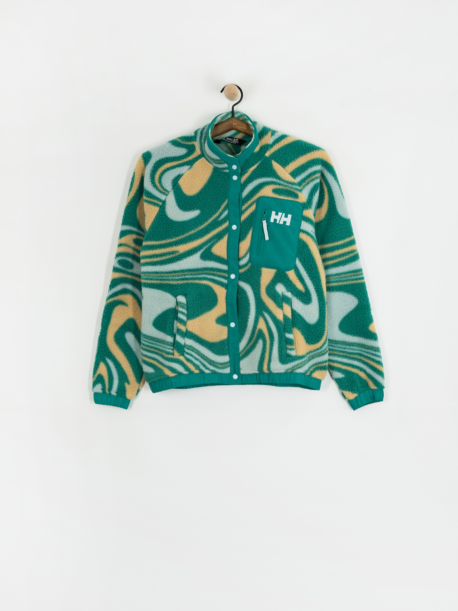 Дамски Поларени суитшърт Helly Hansen Imperial Printed Pile Snap (barely blue swirl aop)