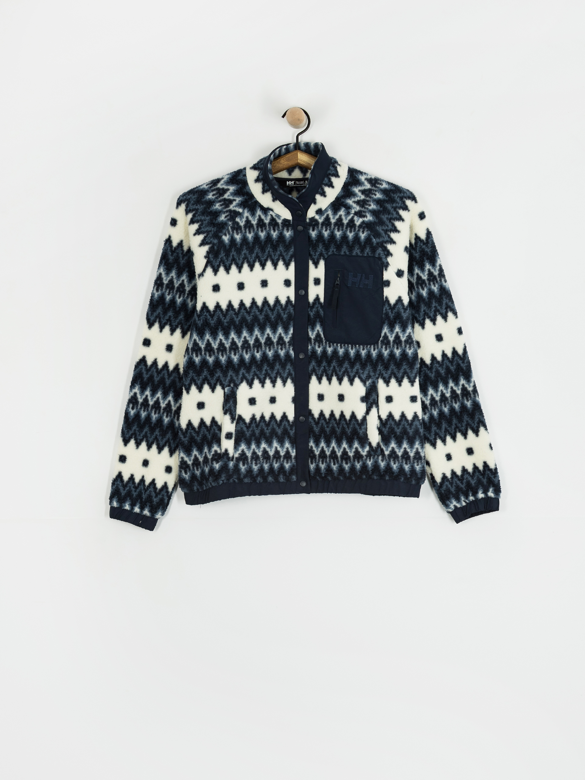 Дамски Поларени суитшърт Helly Hansen Imperial Printed Pile Snap (navy nordic aop)