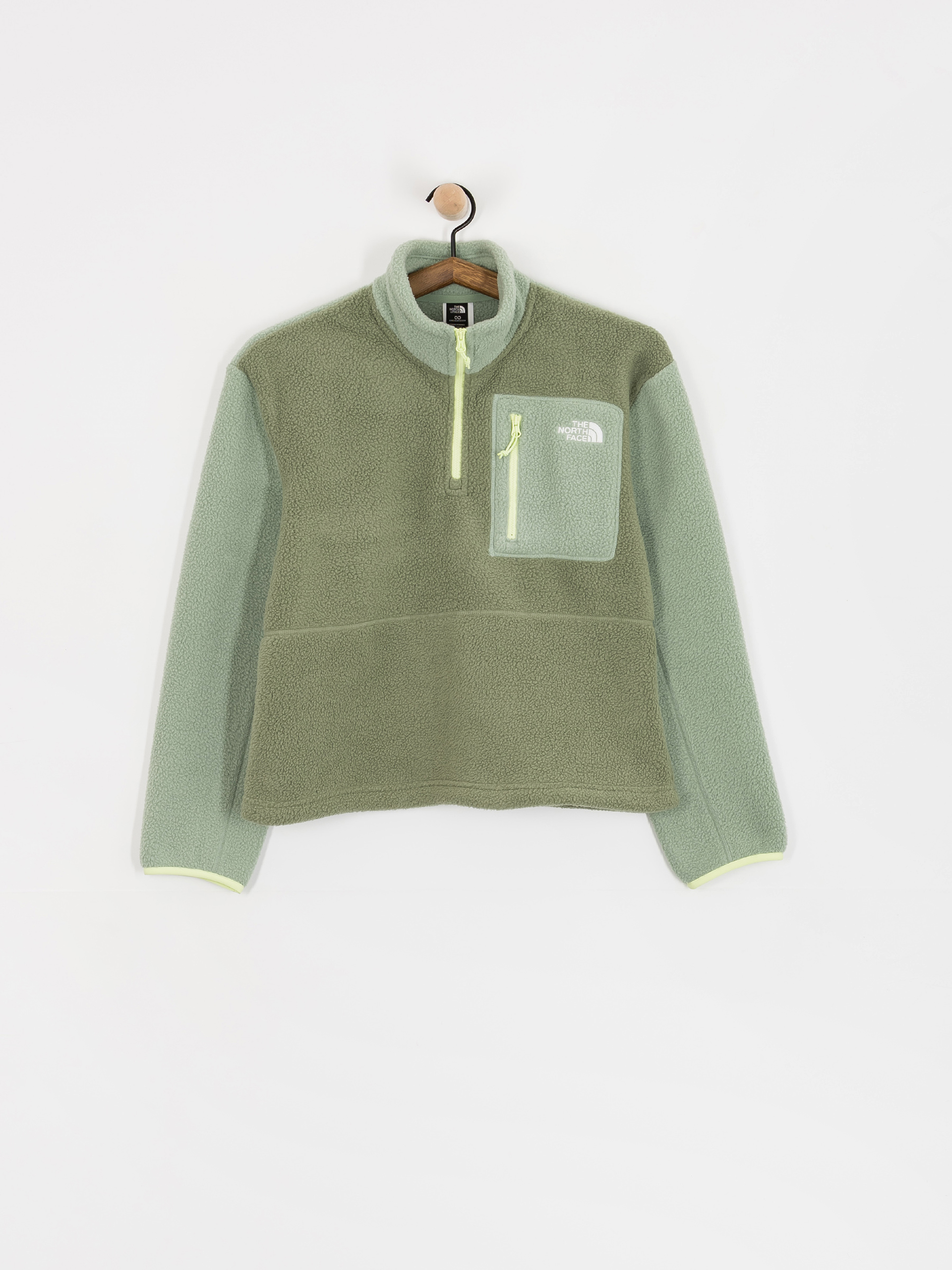 Мъжки Поларени суитшърт The North Face Yumiori 1/4 Zip (bark mist/slate moss/as)