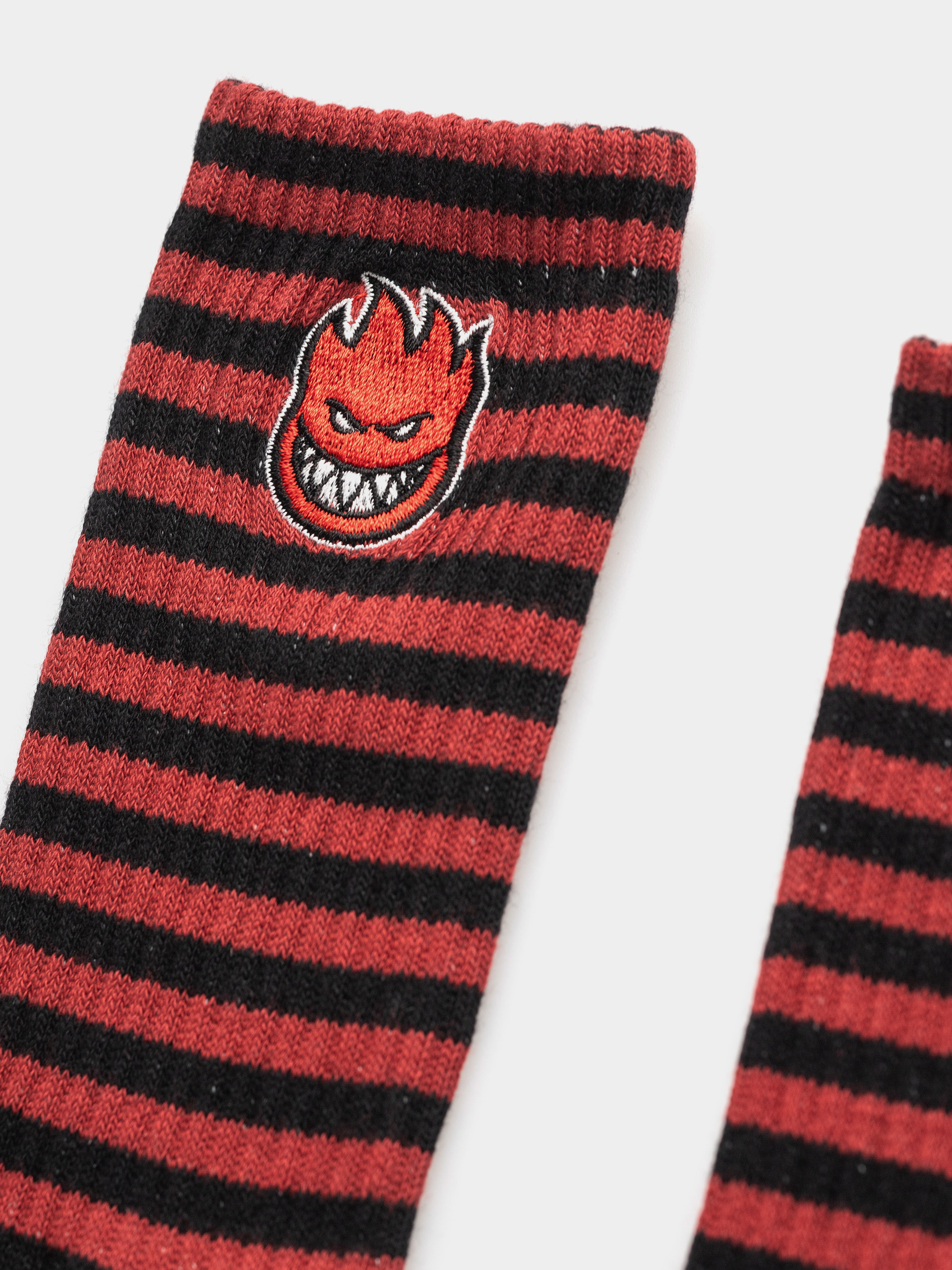 Чорапи Spitfire Bighead Fill Emb Stripe (black/dr red)