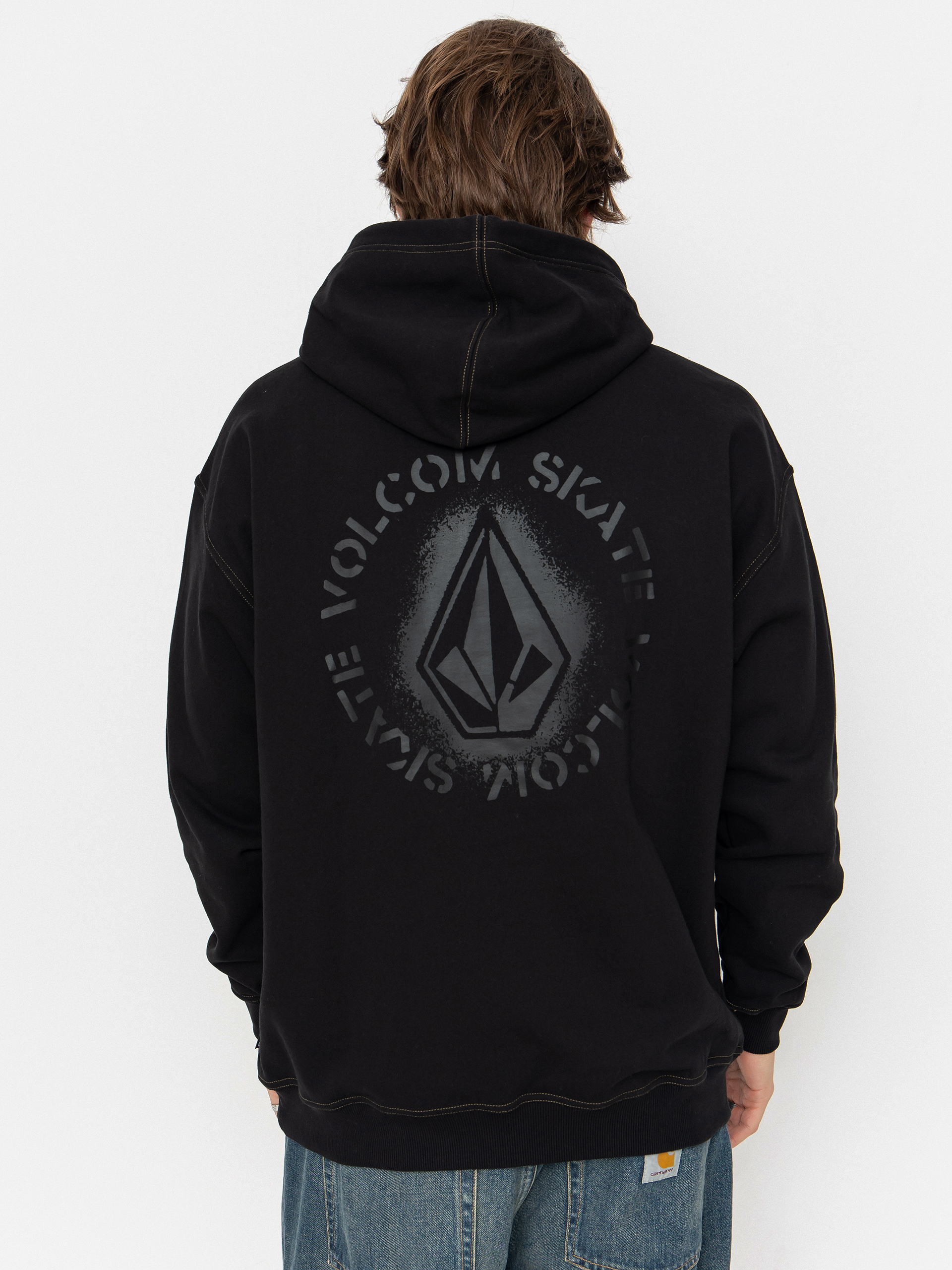 Суитшърт с качулка Volcom Skidder HD (black)