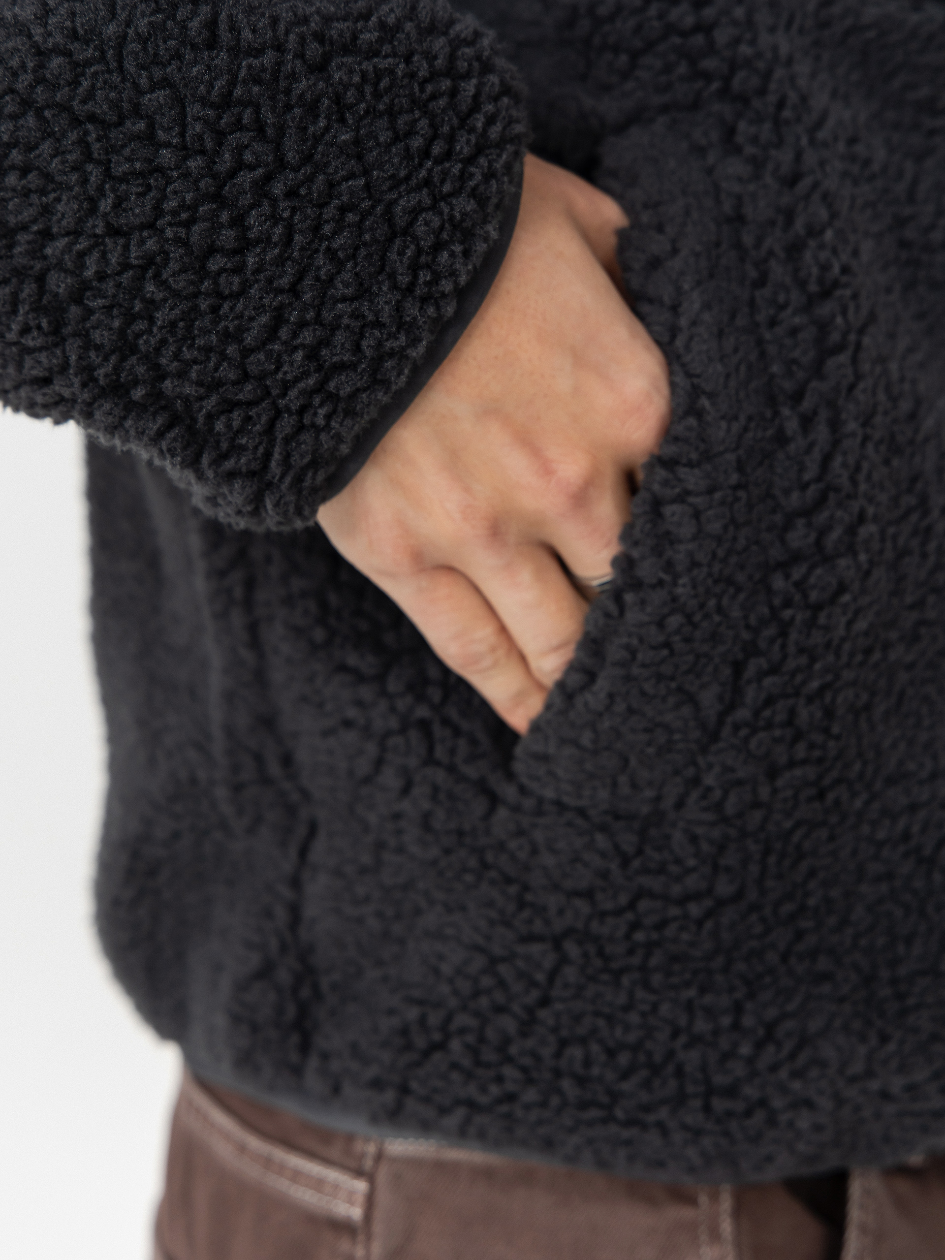 Суитшърт с качулка Volcom Storm Stone ZHD (asphalt black)