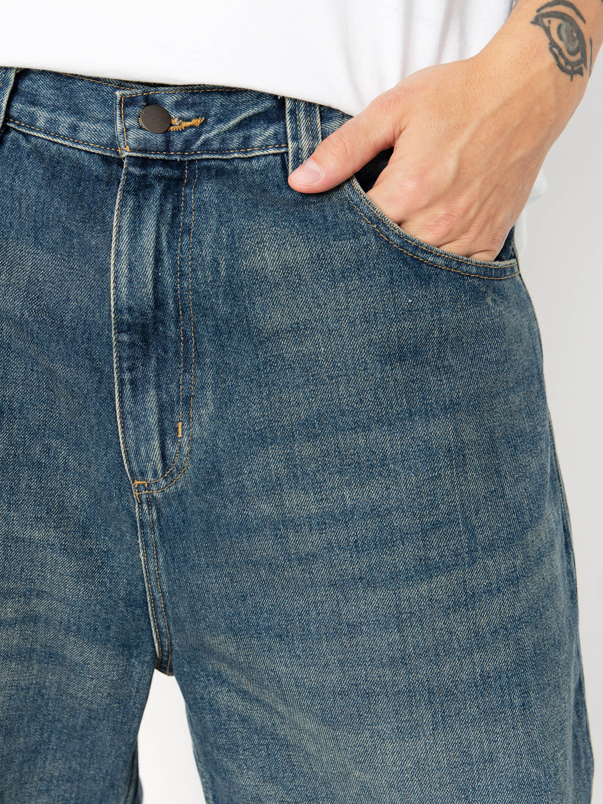 Панталони Carhartt WIP Brandon (blue/worn used wash)