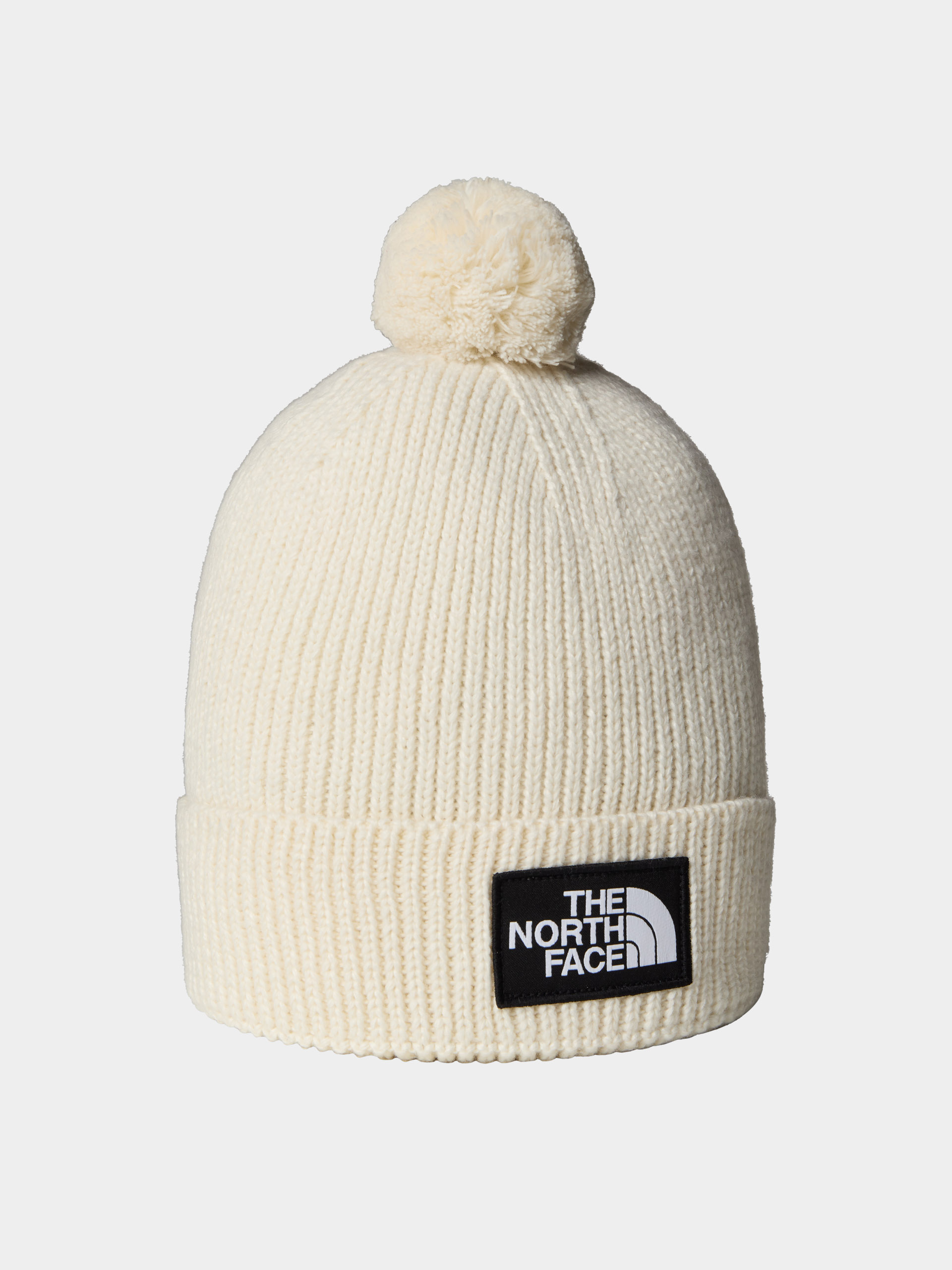 Шапка The North Face Tnf Logo Box Pom (white dune)