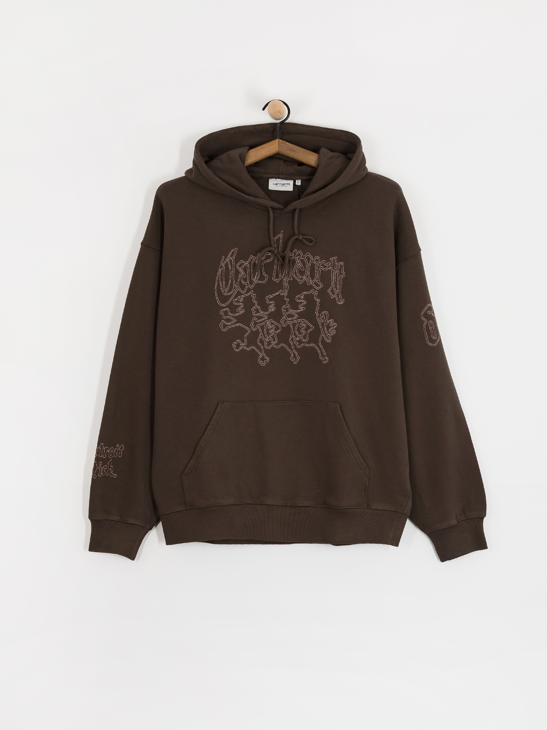 Суитшърт с качулка Carhartt WIP Hackwork HD (vitola/glassy pink)