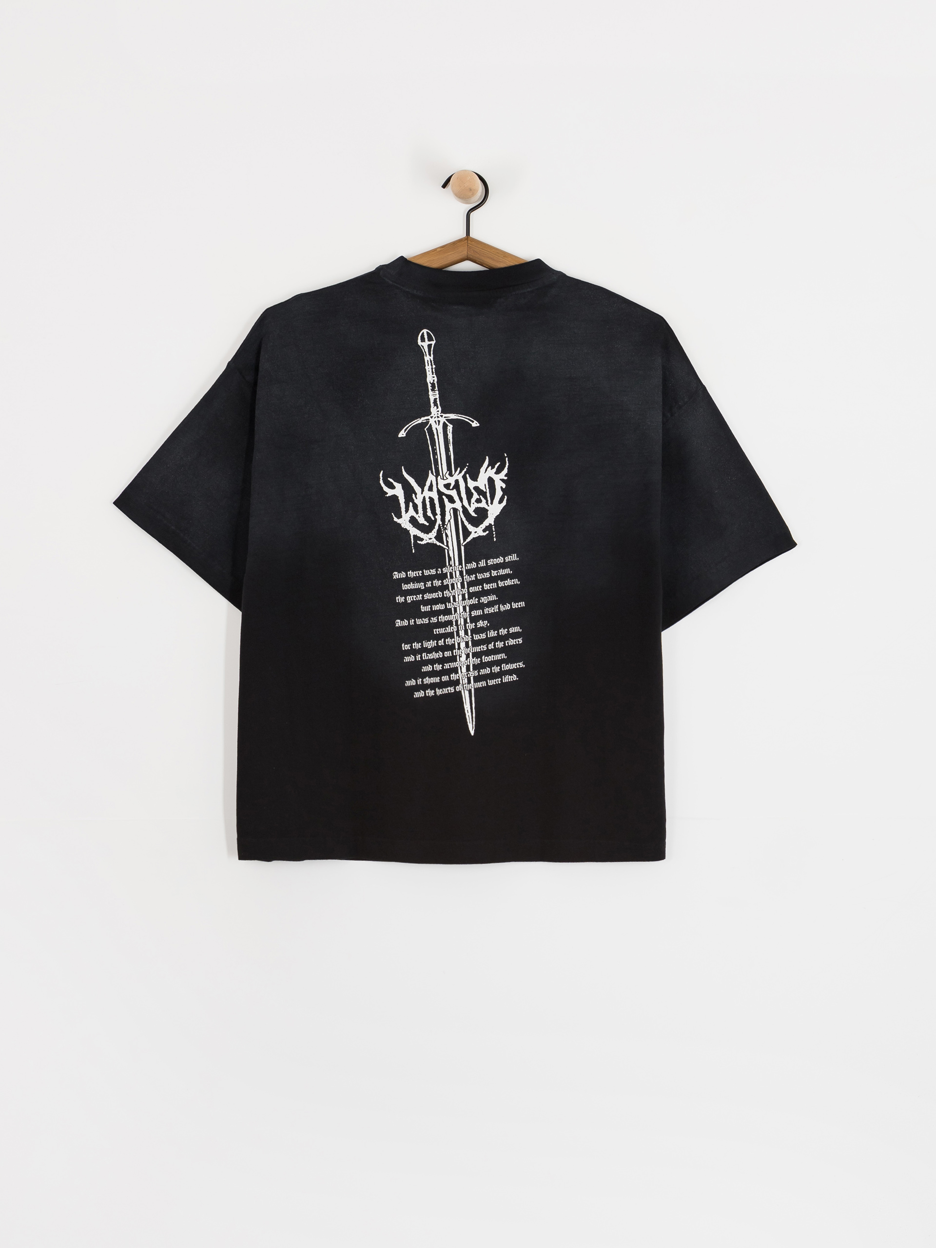 Тениска Wasted Paris Sword Boxy (faded black)