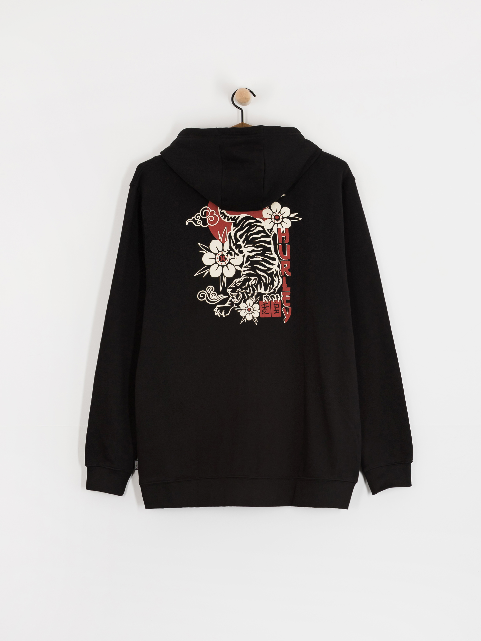 Суитшърт с качулка Hurley Tattoo ZHD (black)