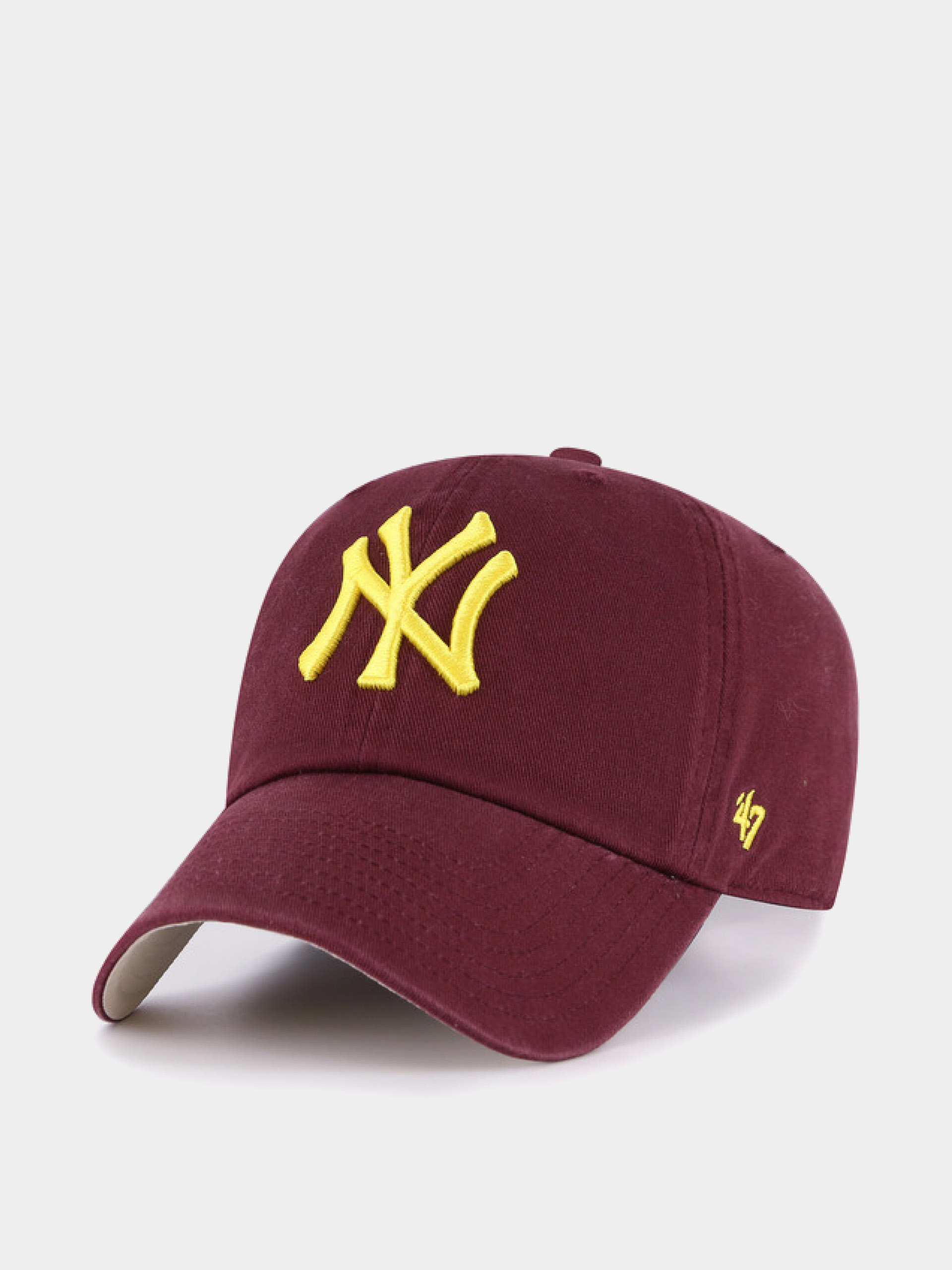 Шапка с козирка 47 Brand MLB New York Yankees (dark maroon)
