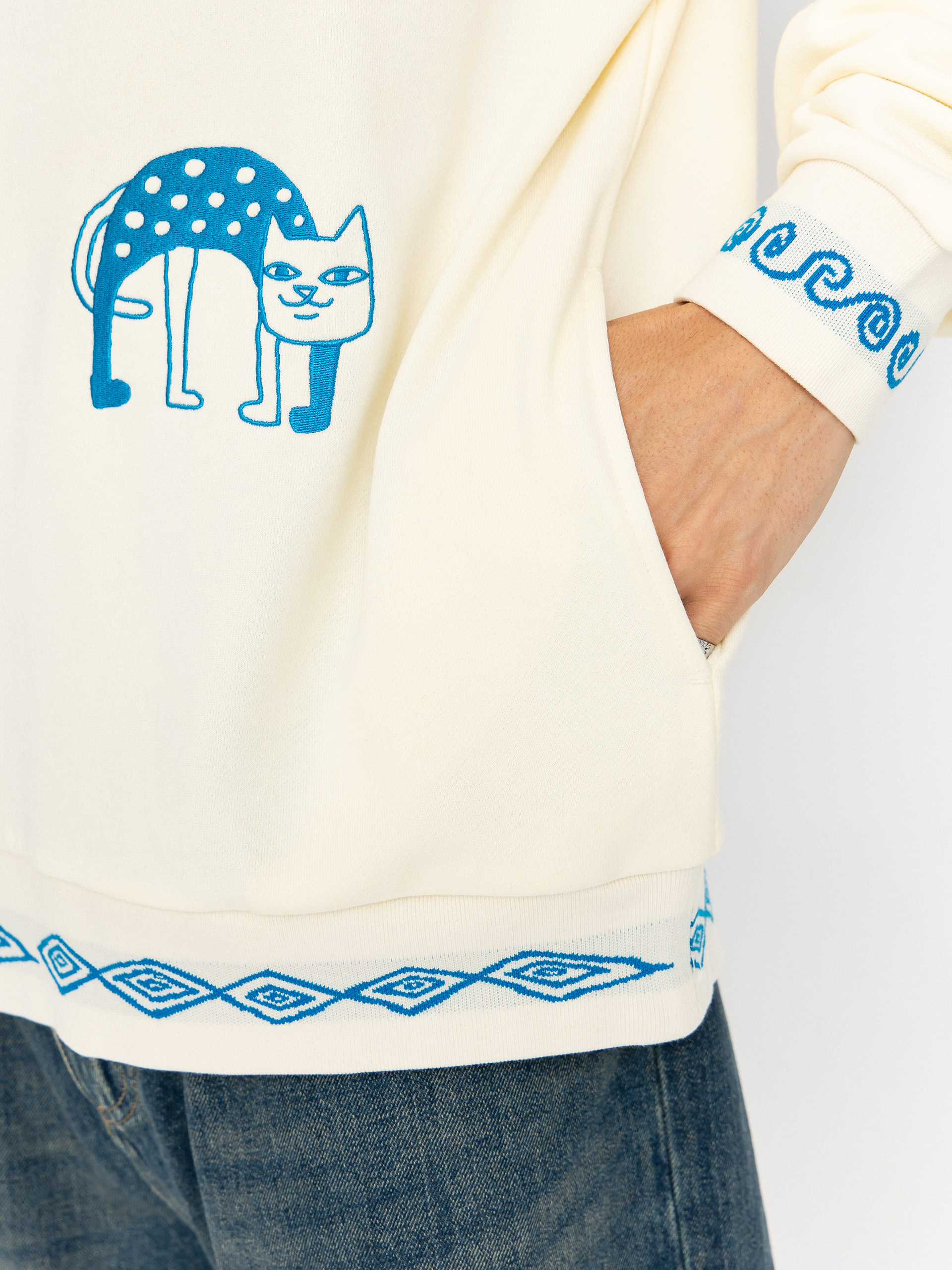 Суитшърт с качулка RipNDip Blonded HD (off white)