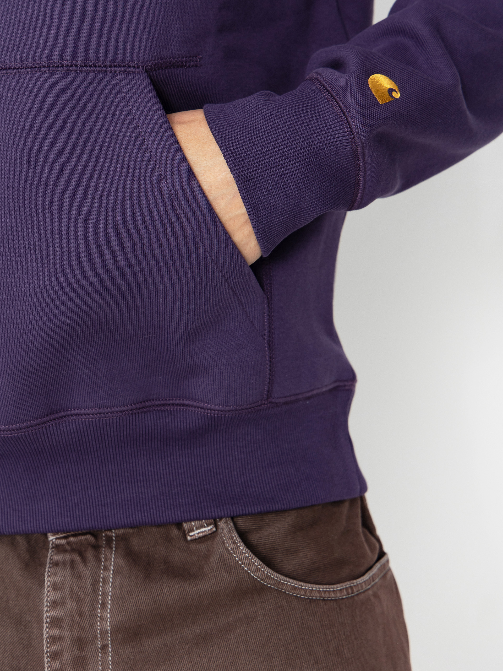 Суитшърт с качулка Carhartt WIP Chase HD (lakers/gold)