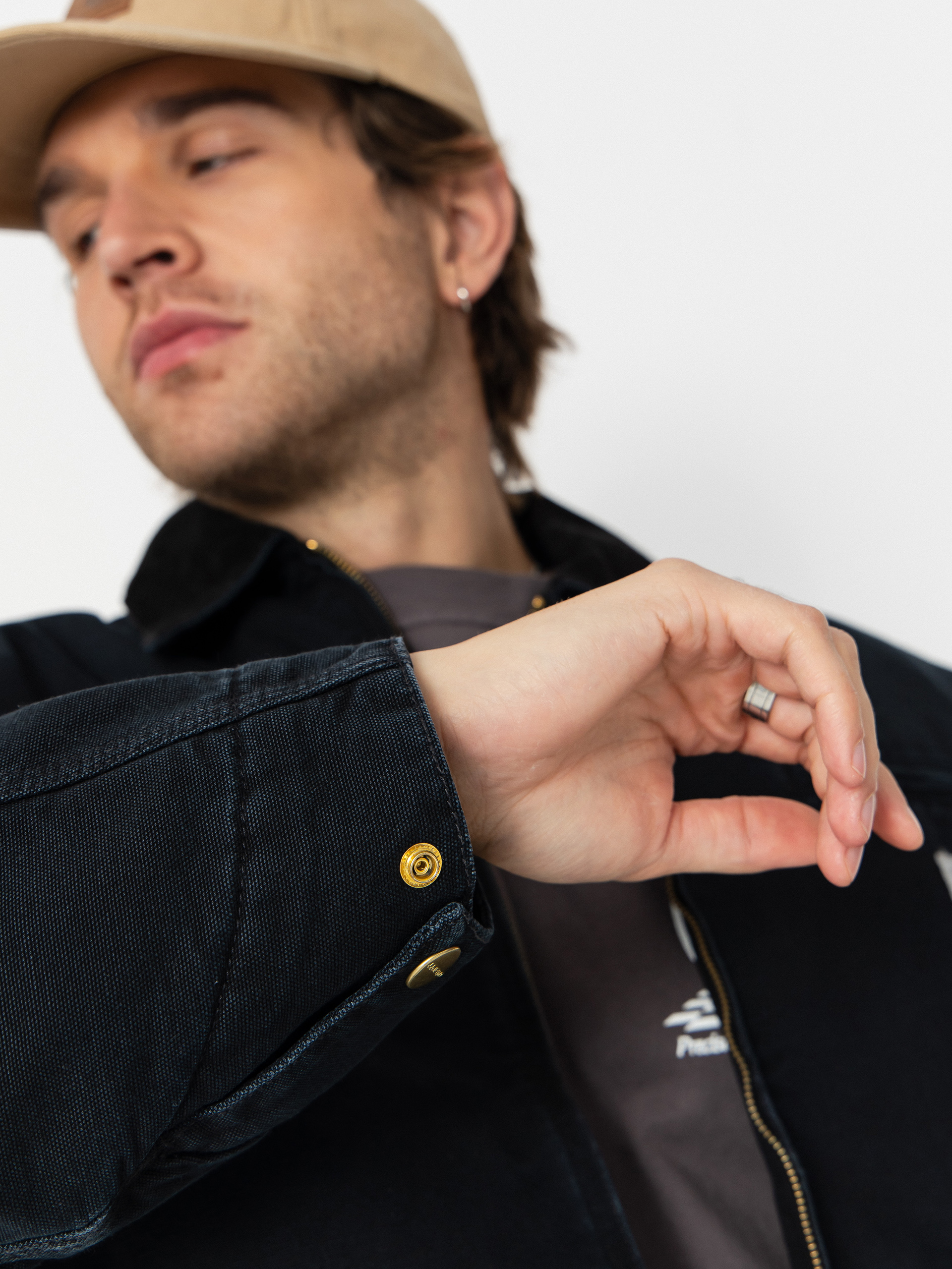 Яке Carhartt WIP OG Detroit (black/black/stone canvas)