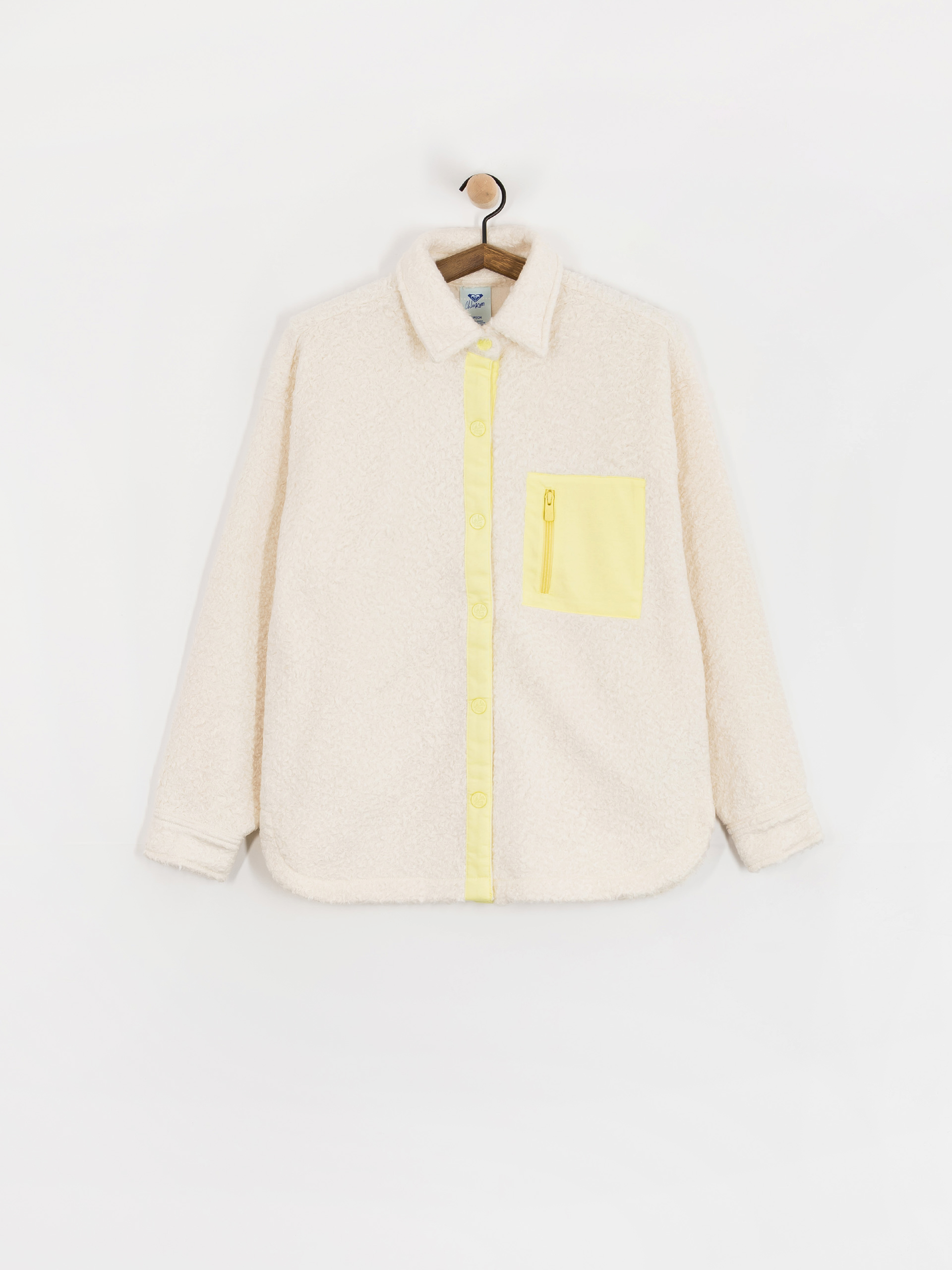 Дамски Поларени суитшърт Roxy Chloe Kim Shacket (whisper white)