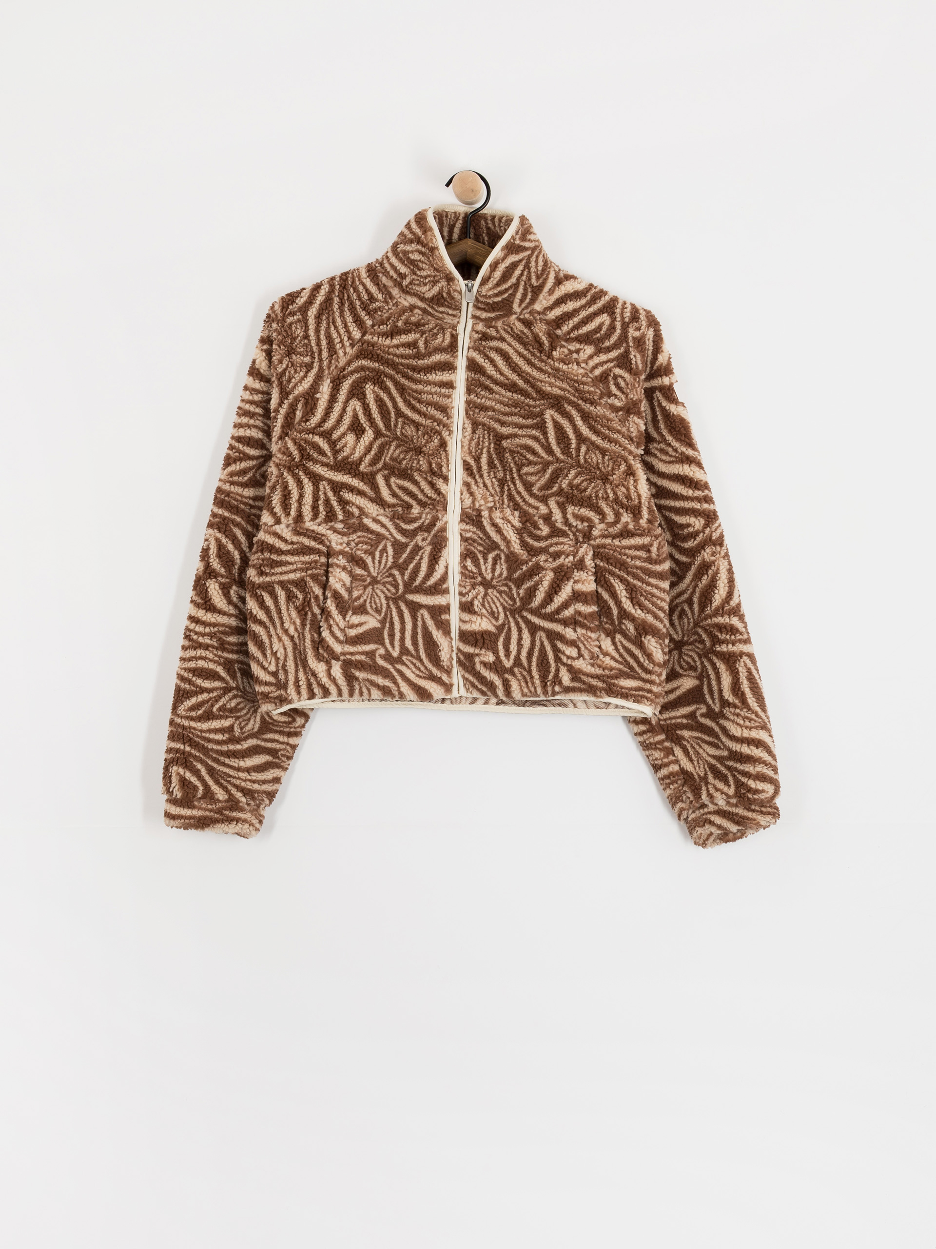 Дамски Поларени суитшърт Roxy Blurry Cloud Print (parchment animal floral big)