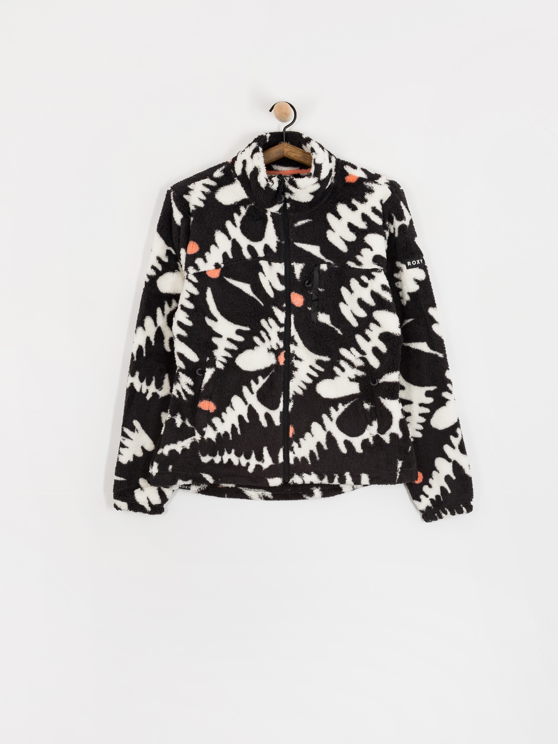 Дамски Поларени суитшърт Roxy Alabama Full Zip Printed (anthracite roxy pro)