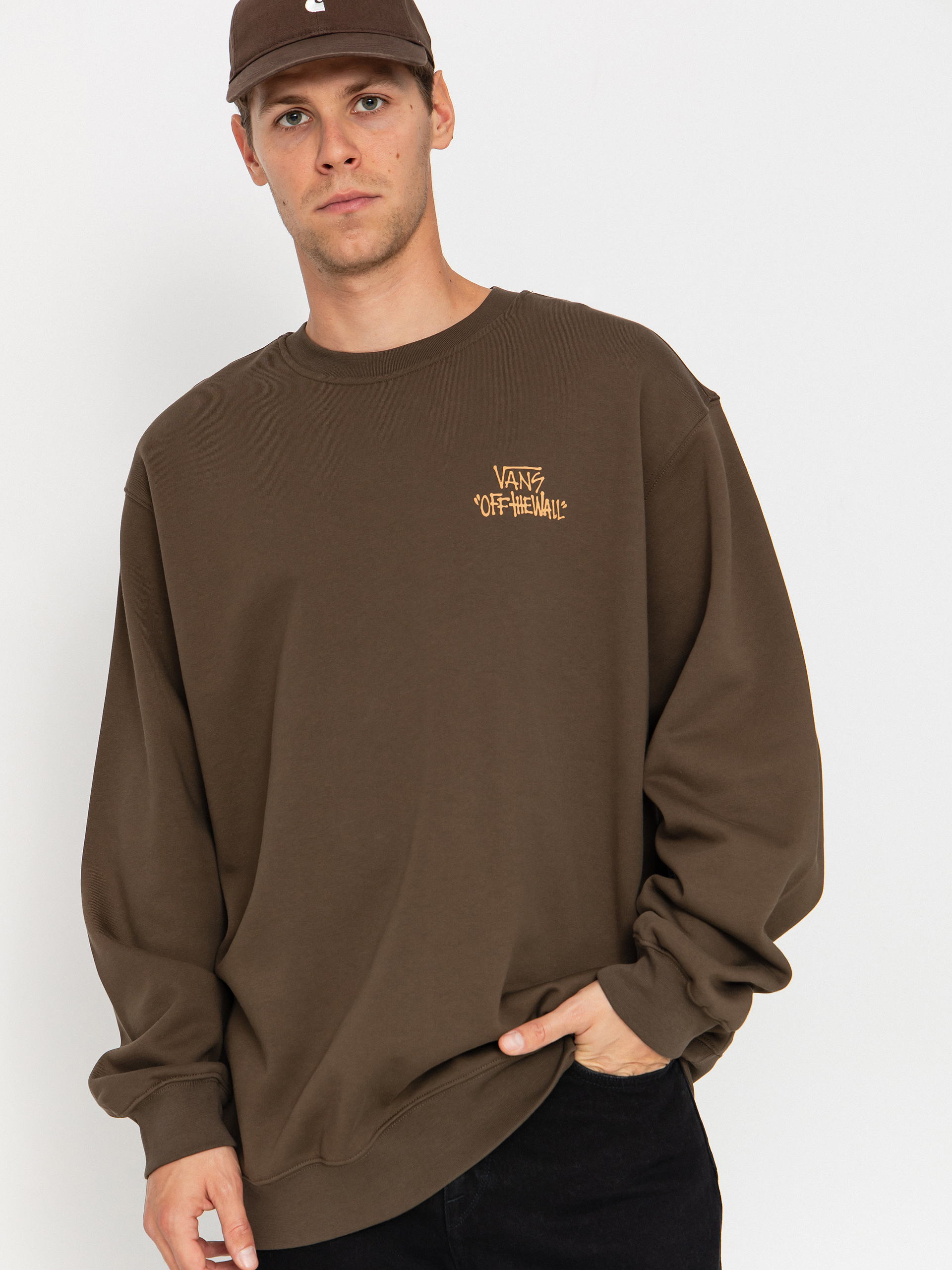 Суитшърт Vans Stomper Loose Fit Crew (coal brown)