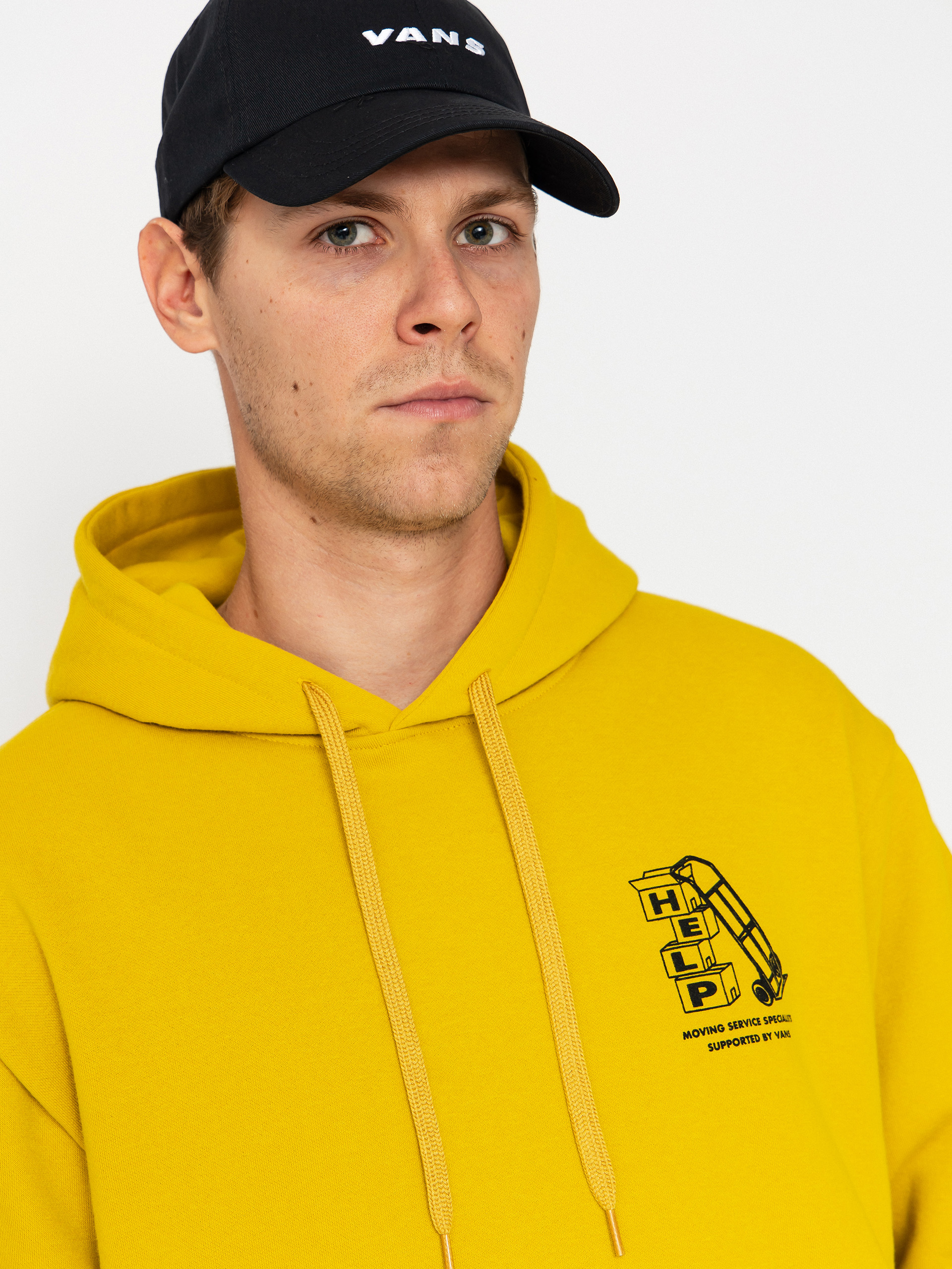 Суитшърт с качулка Vans Moving Co HD (heritage mustard)
