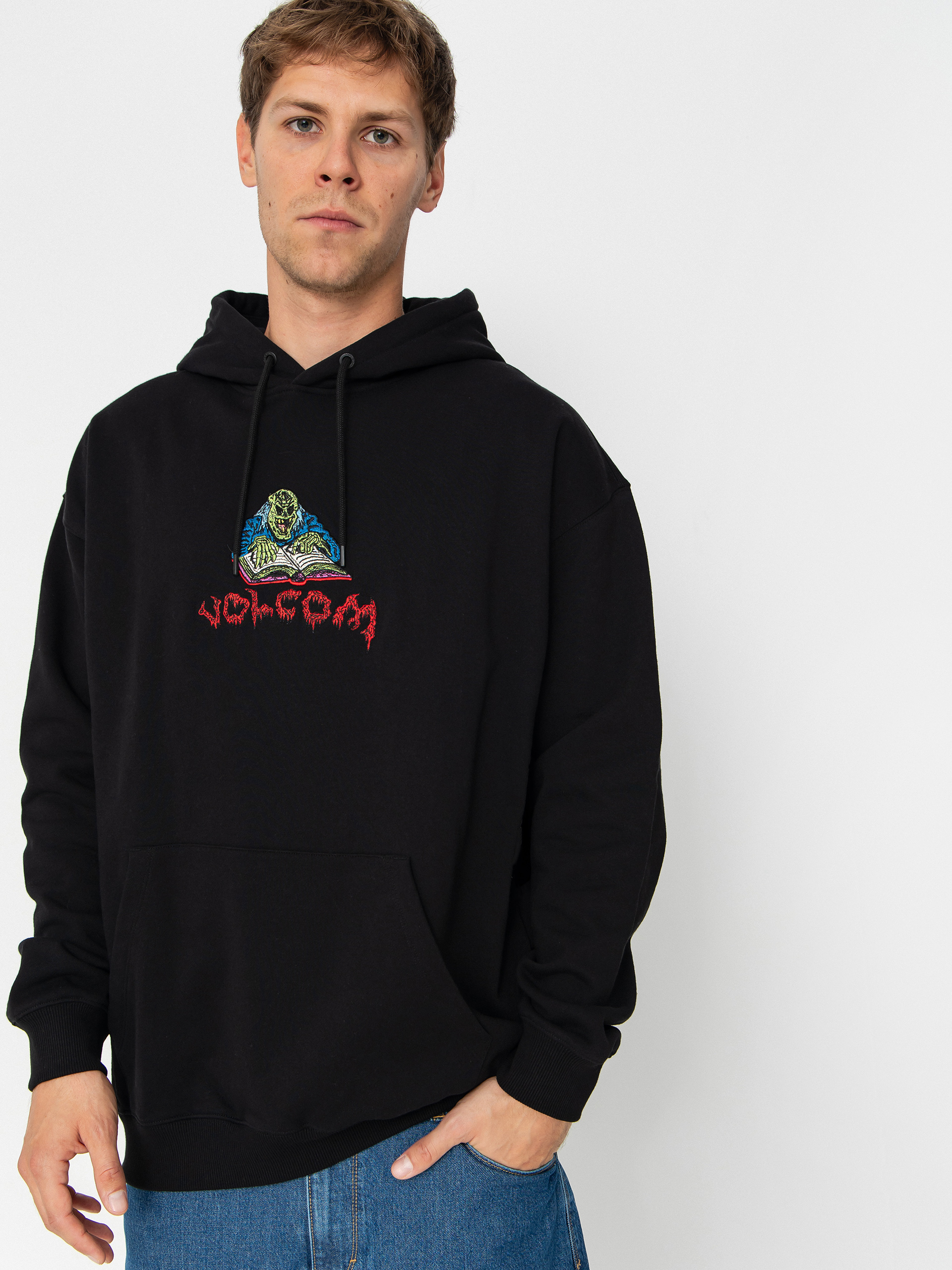 Суитшърт с качулка Volcom Fa Jj Villard HD (black)