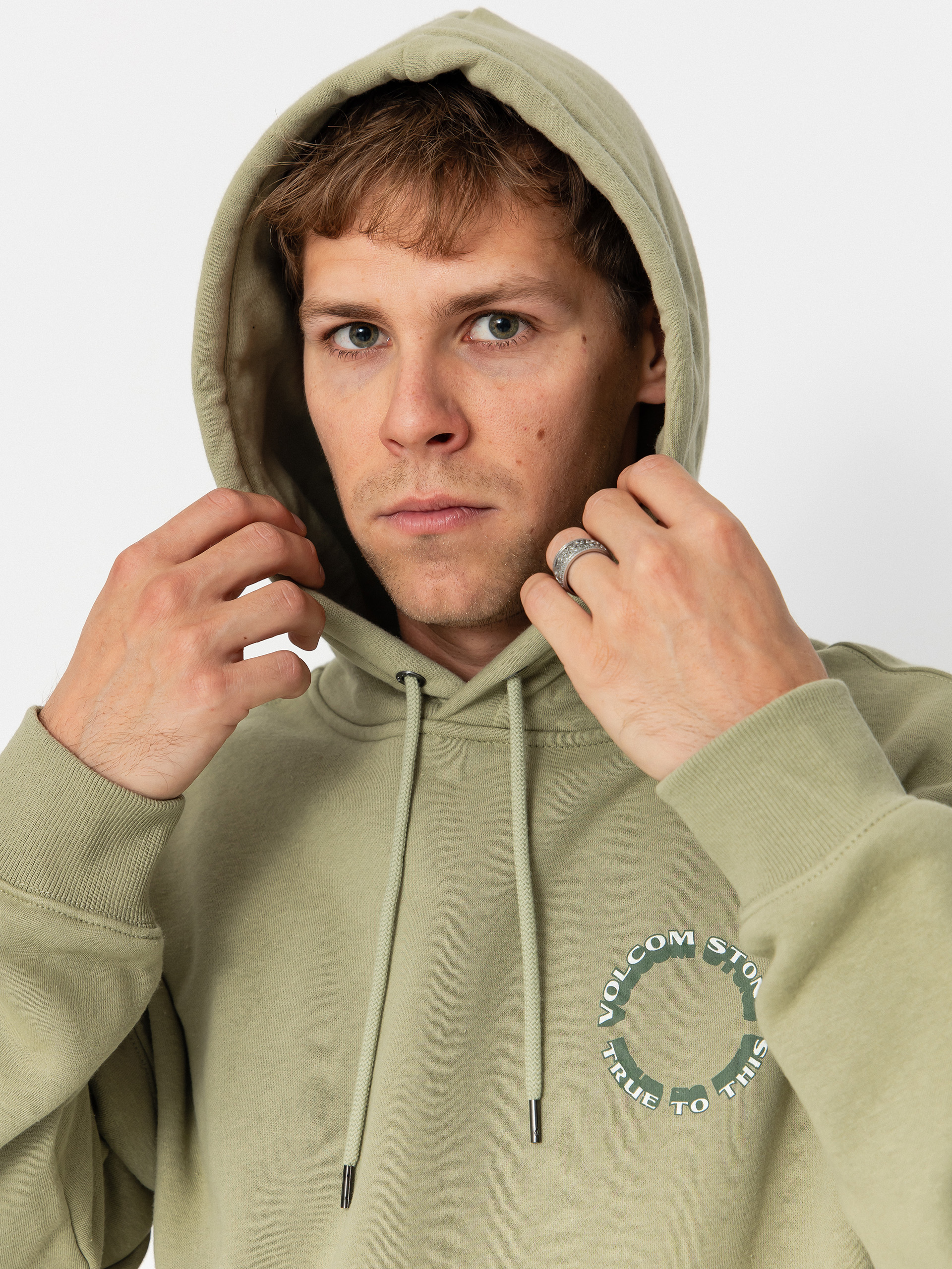 Суитшърт с качулка Volcom Watanite HD (green tea)