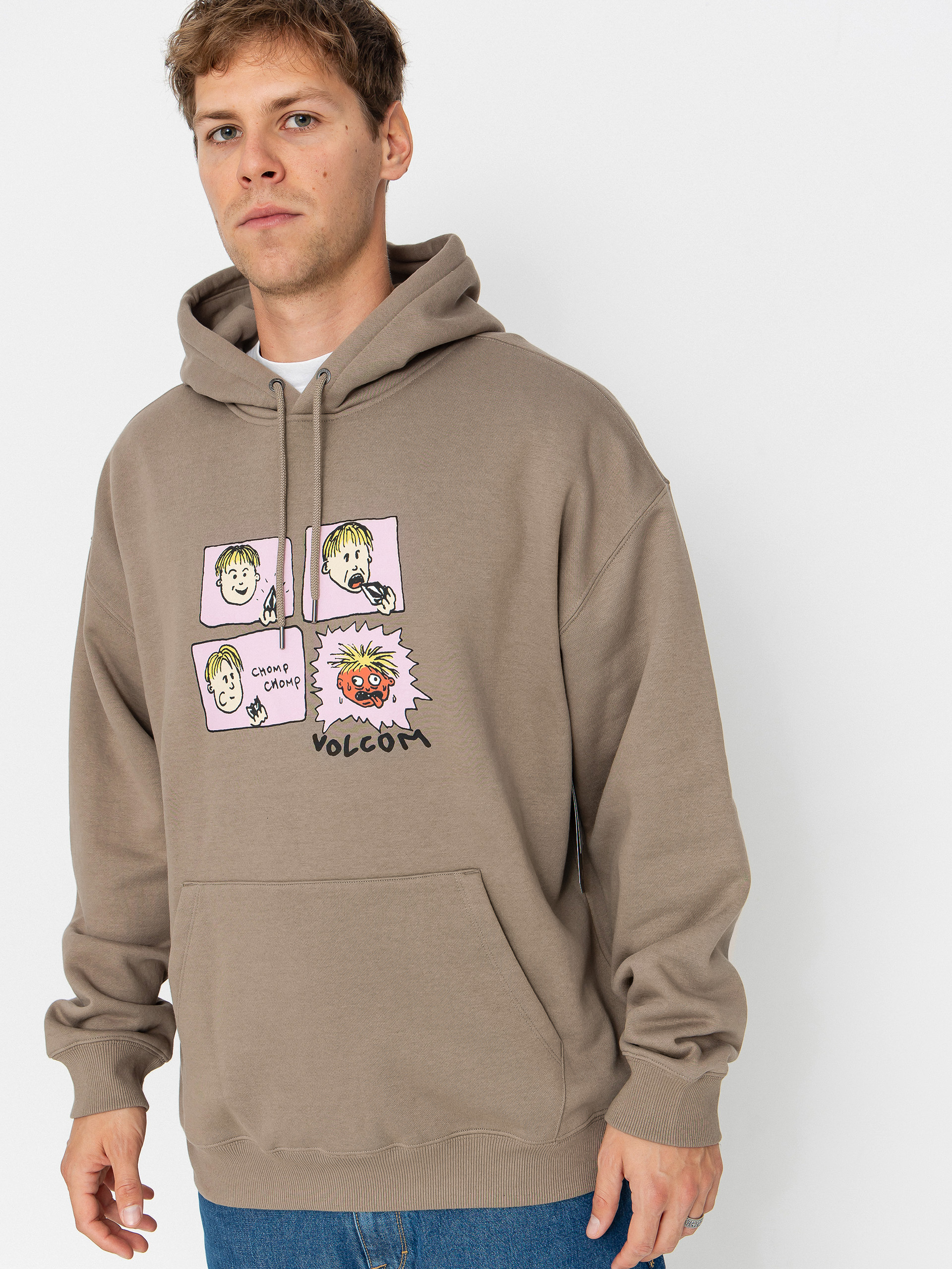 Суитшърт с качулка Volcom Chomp Chomp HD (brindle)