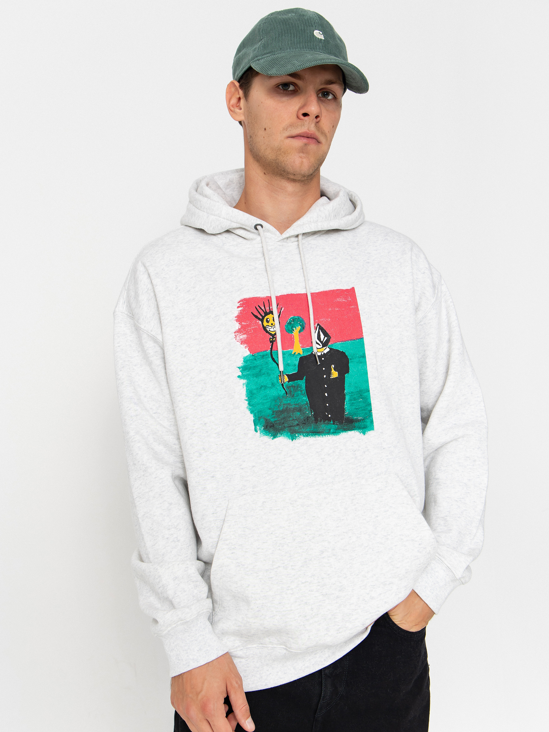 Суитшърт с качулка Volcom Issam HD (bone heather)