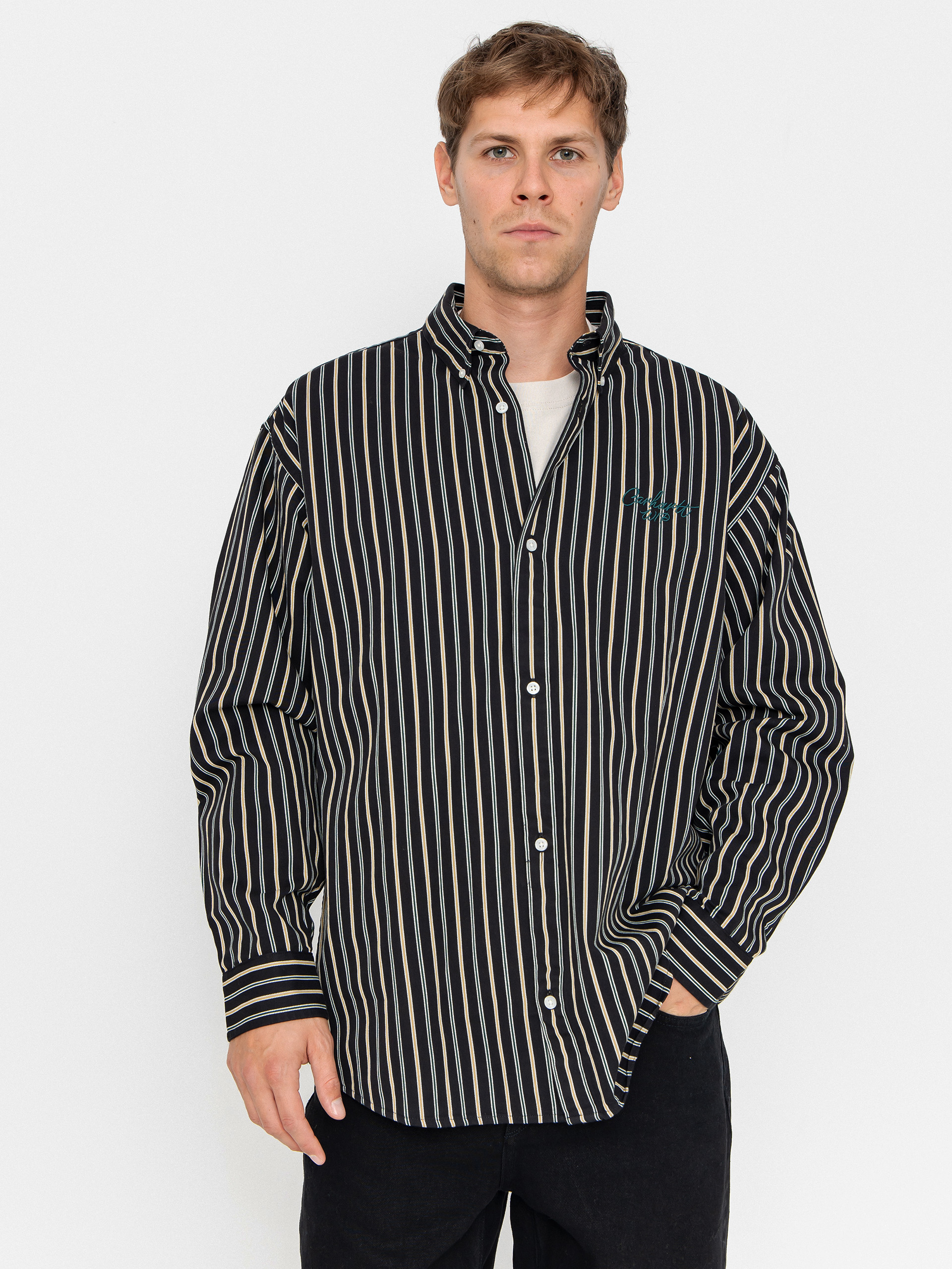 Риза Carhartt WIP Palance (palance stripe/black)