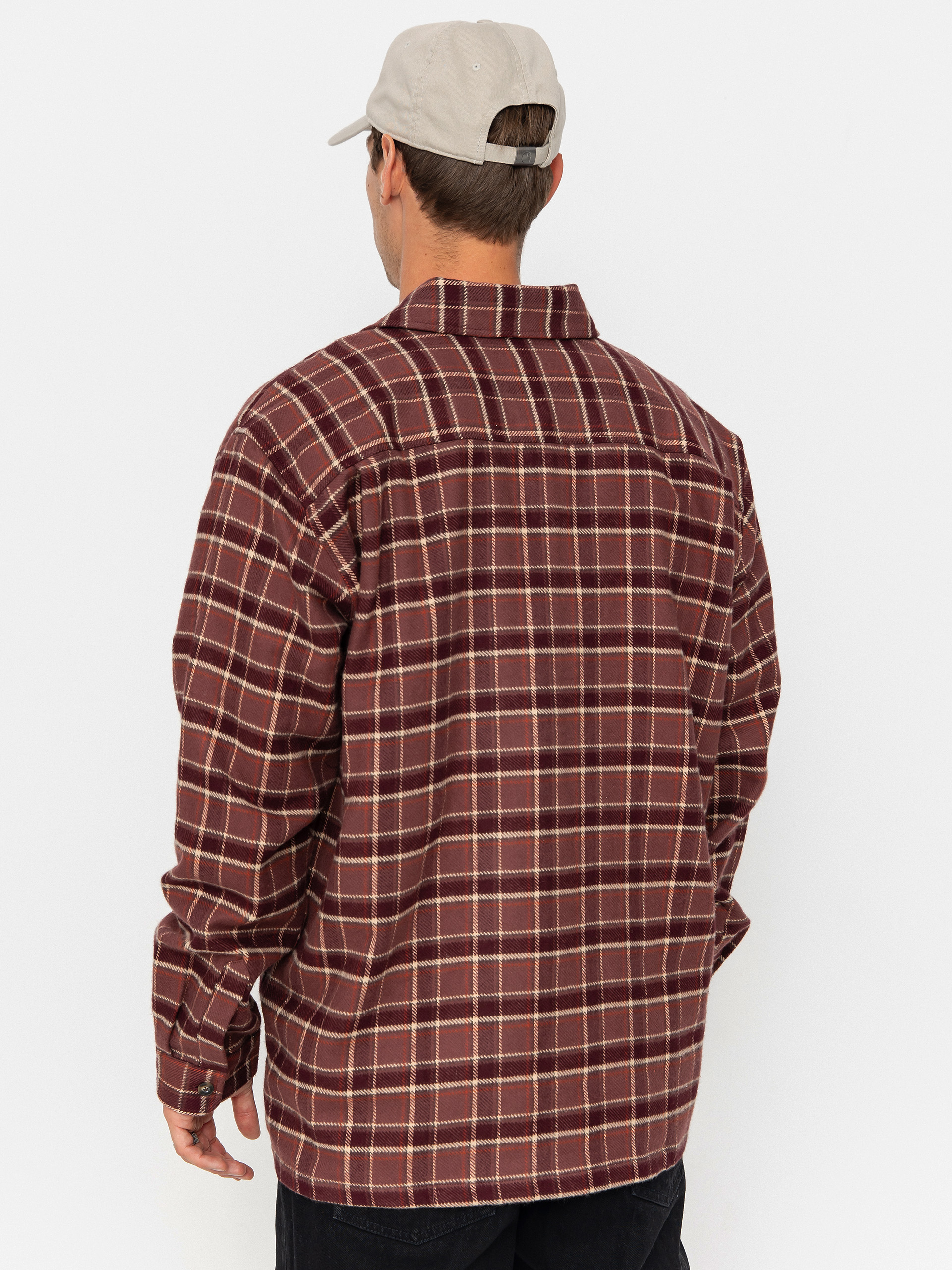 Риза Polar Skate Mike Flannel (oxblood check)