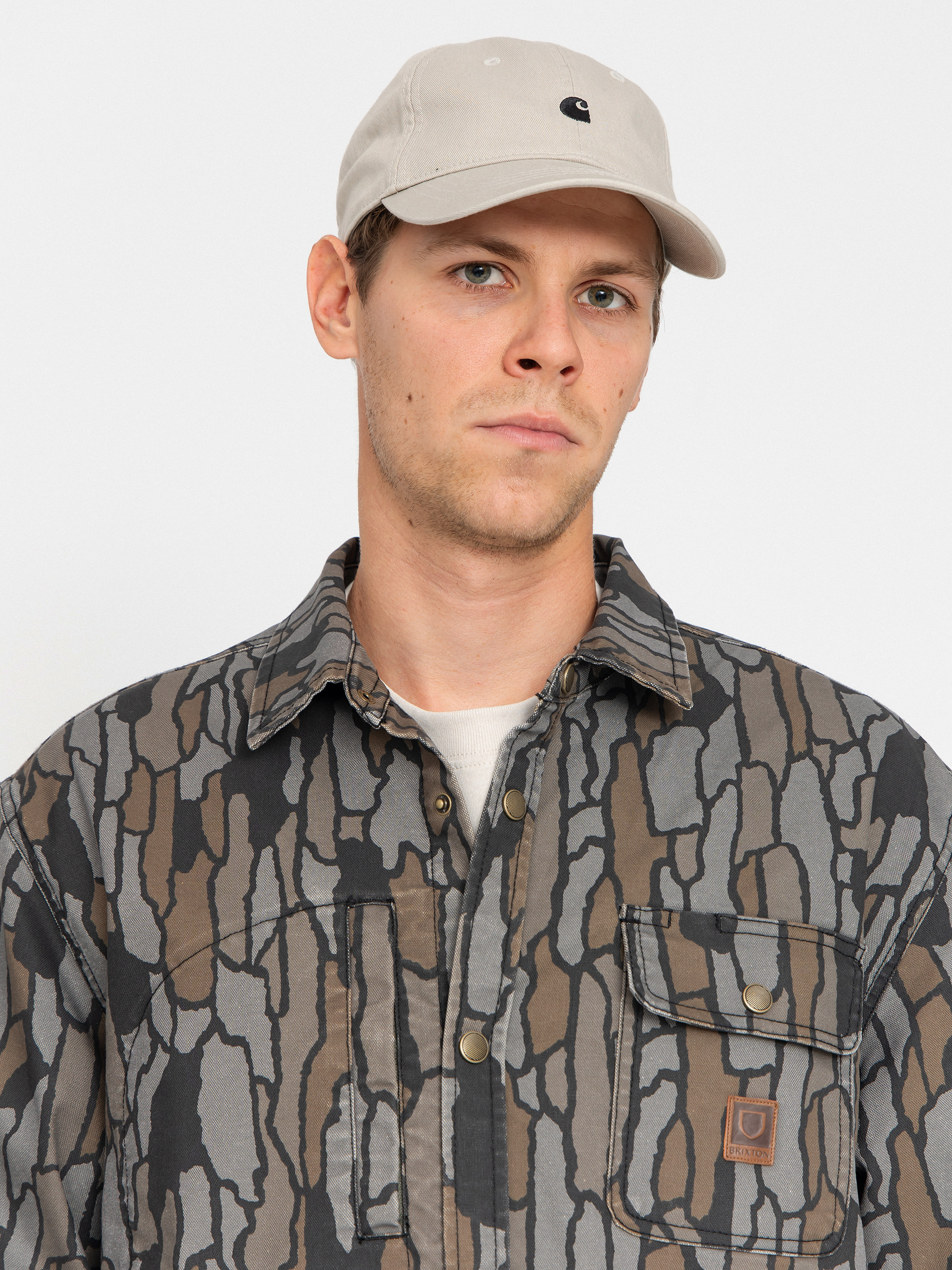 Риза Brixton Builders Stretch Overshirt (bark camo)