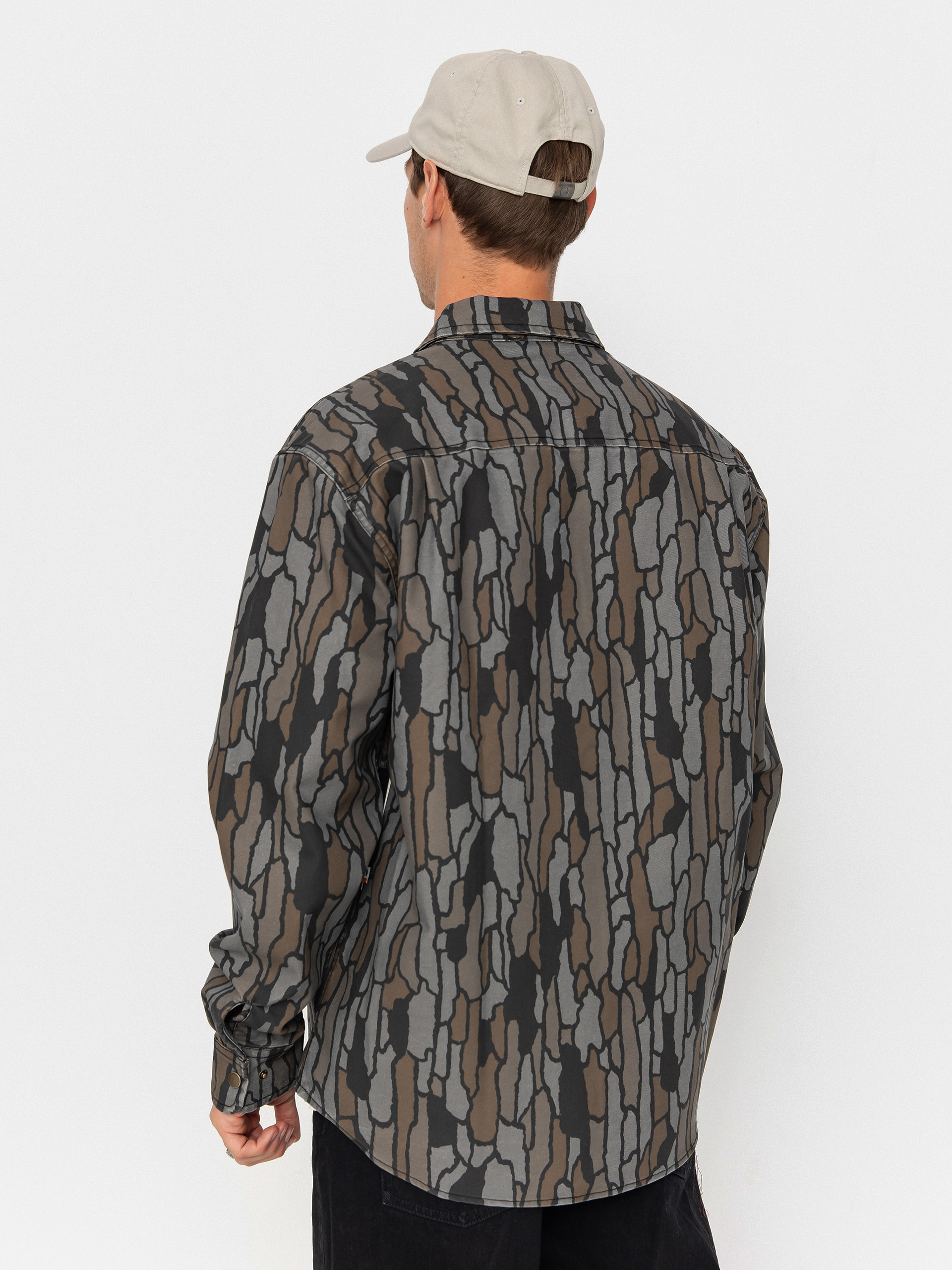 Риза Brixton Builders Stretch Overshirt (bark camo)