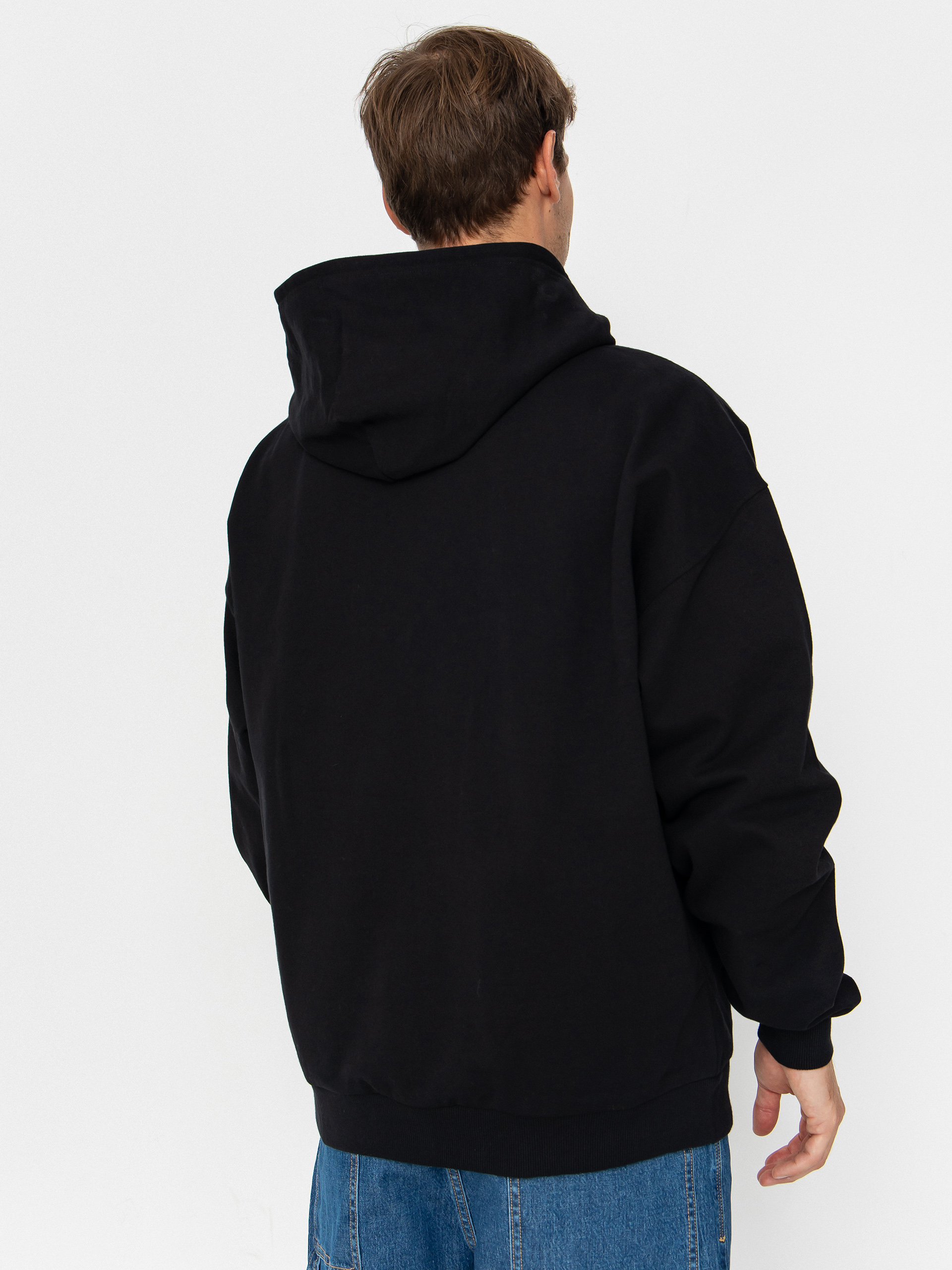 Суитшърт с качулка Brixton Embroidered Heavy Weight HD (black)