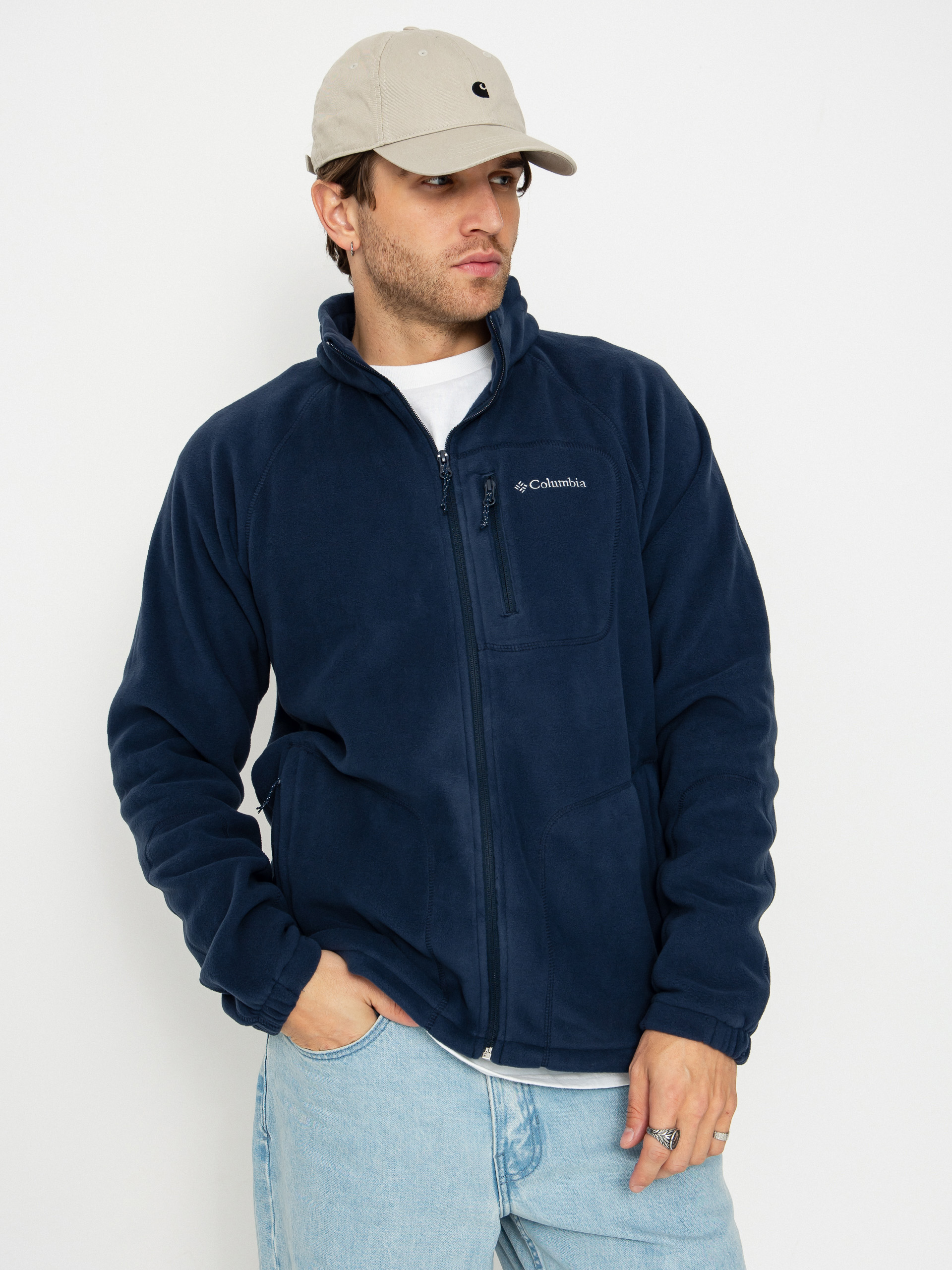Поларени суитшърт Columbia Fast Trek II Full Zip (collegiate navy)