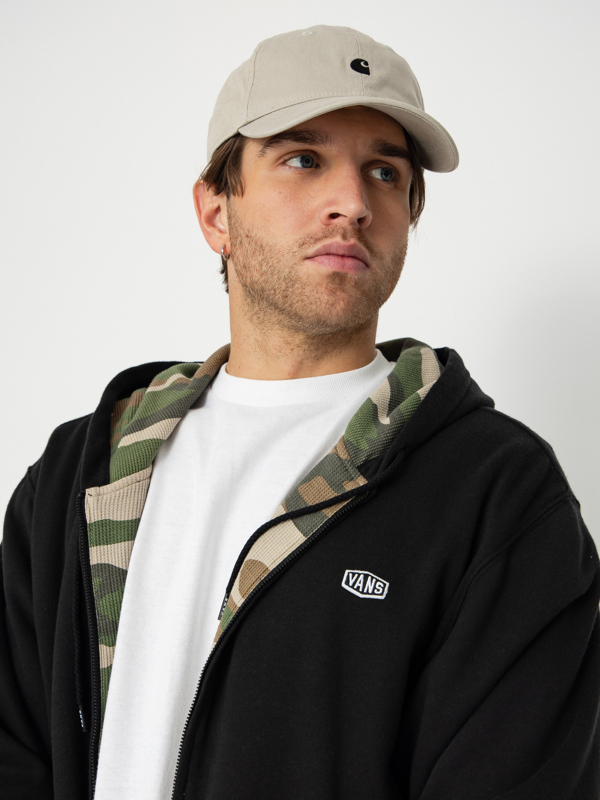 Суитшърт с качулка Vans Dover Thermal Lined Full Zip (black)