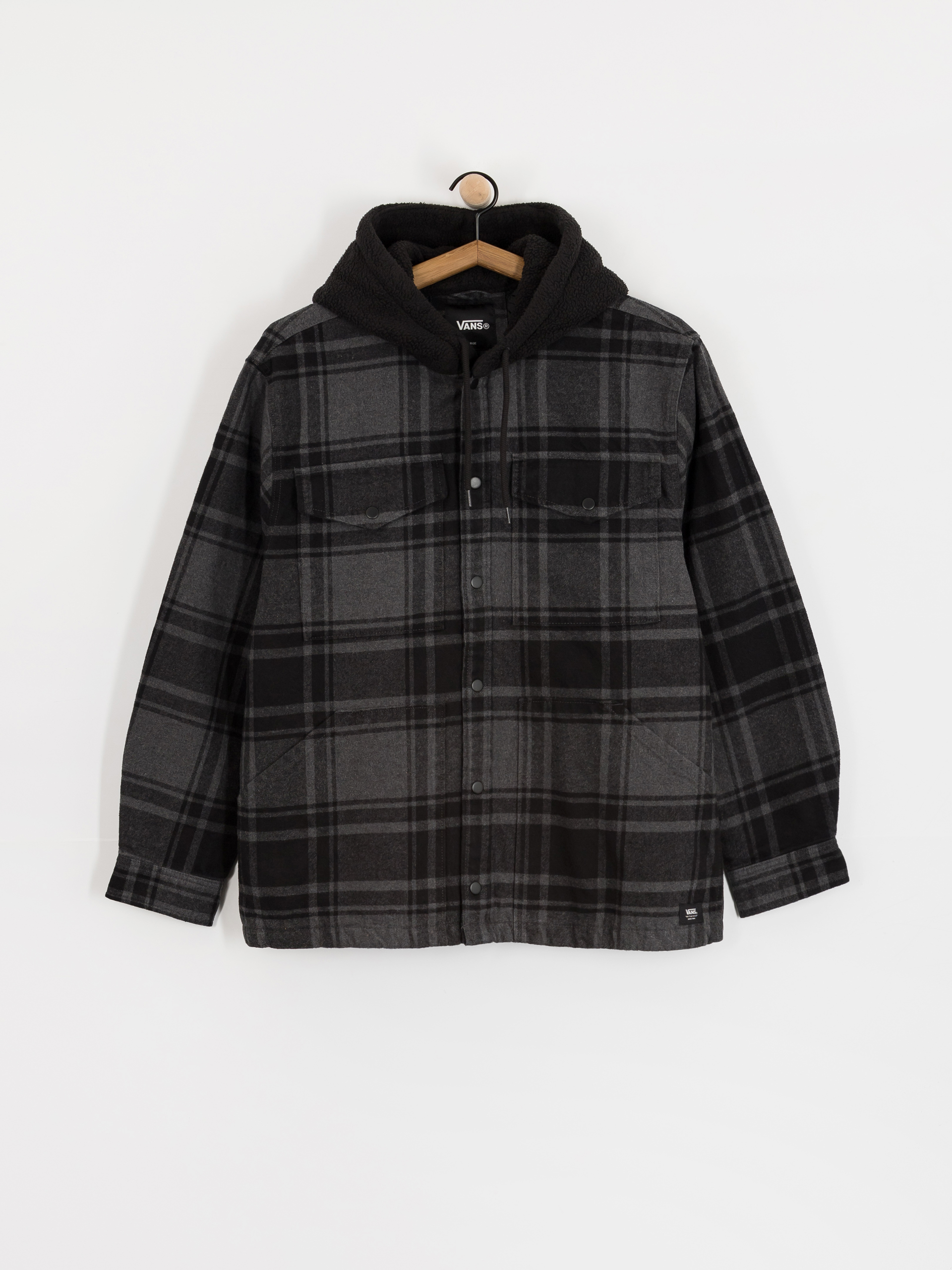 Риза Vans Piedmont Hooded Plaid Shacket (black/asphalt heather)