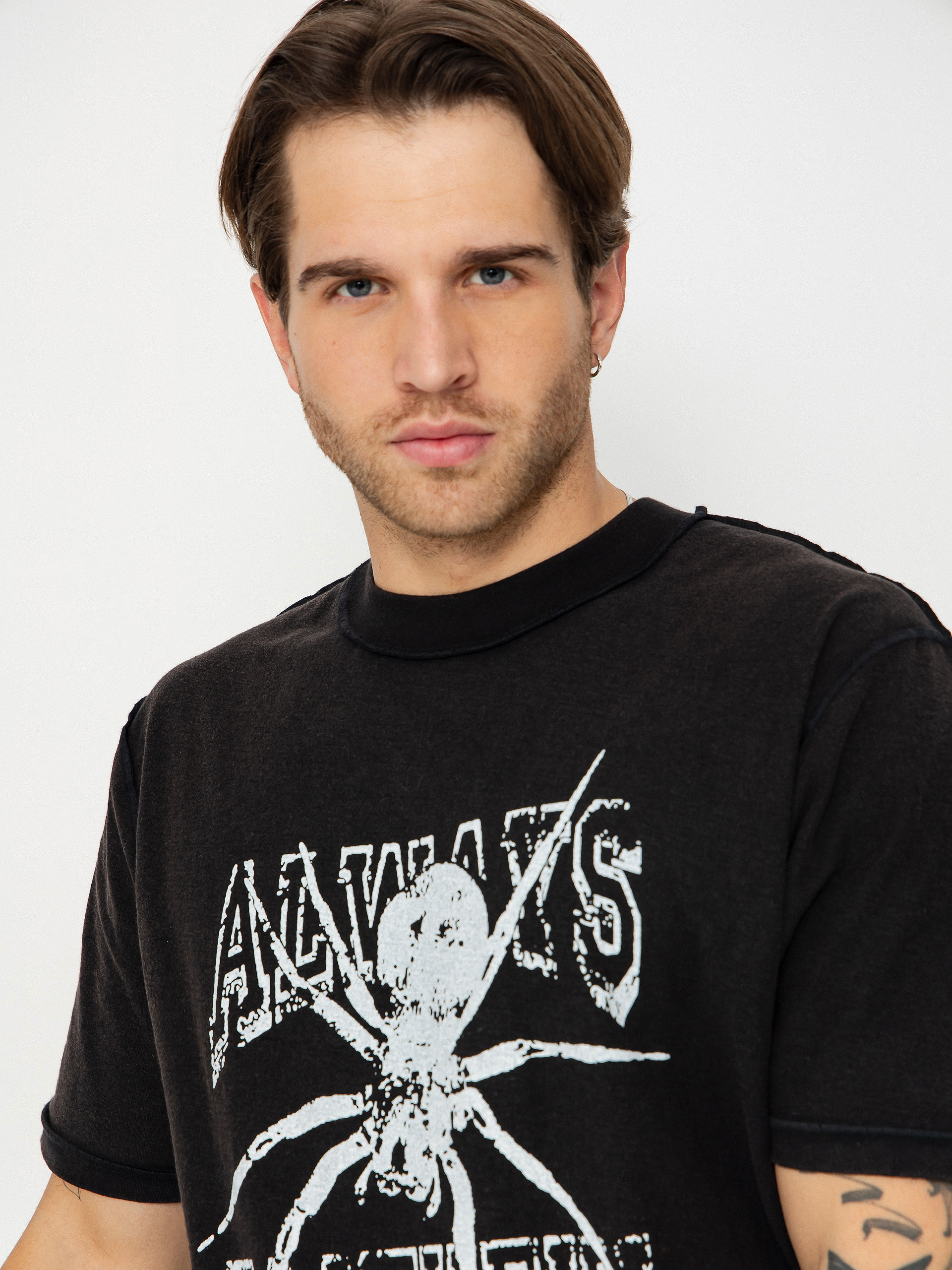 Тениска Wasted Paris Authentic Reverse (faded black)