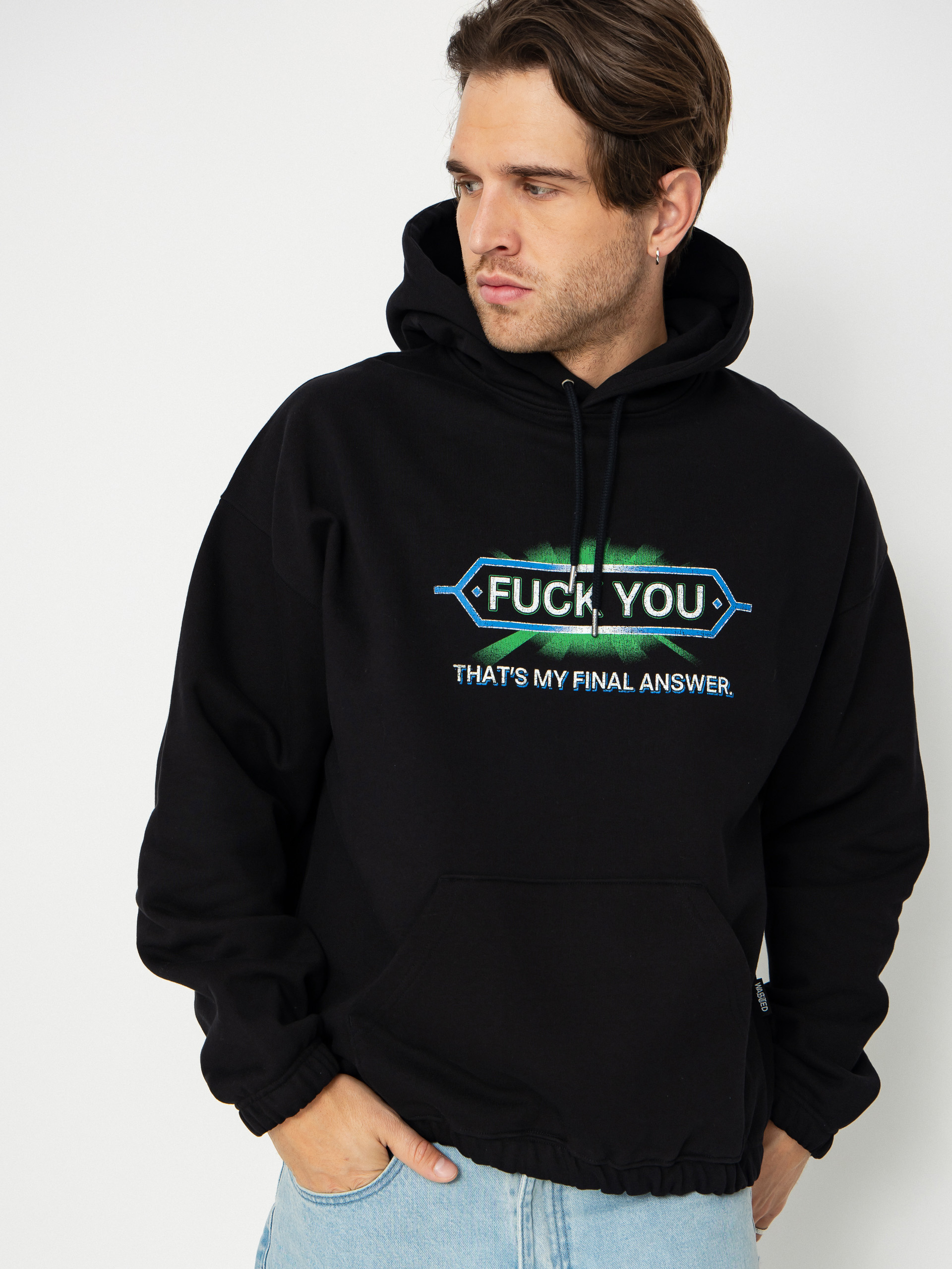 Суитшърт с качулка Wasted Paris Answear Boxy HD (black)