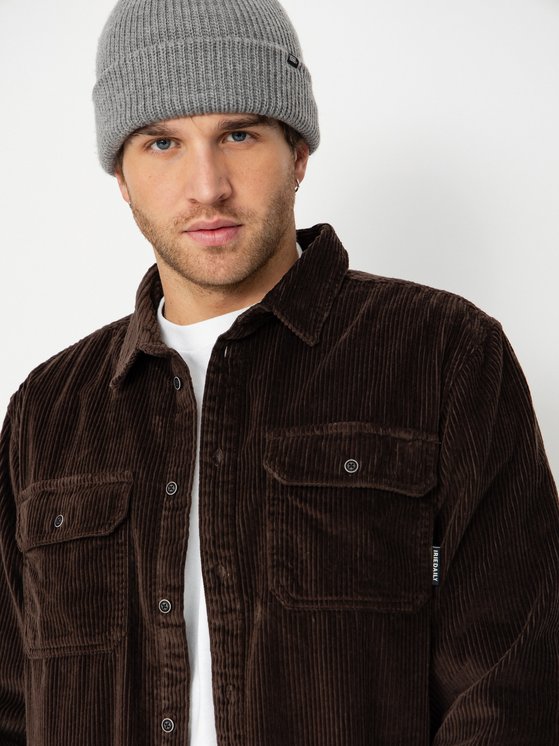 Риза Iriedaily Bubble Cord (dark coffee)