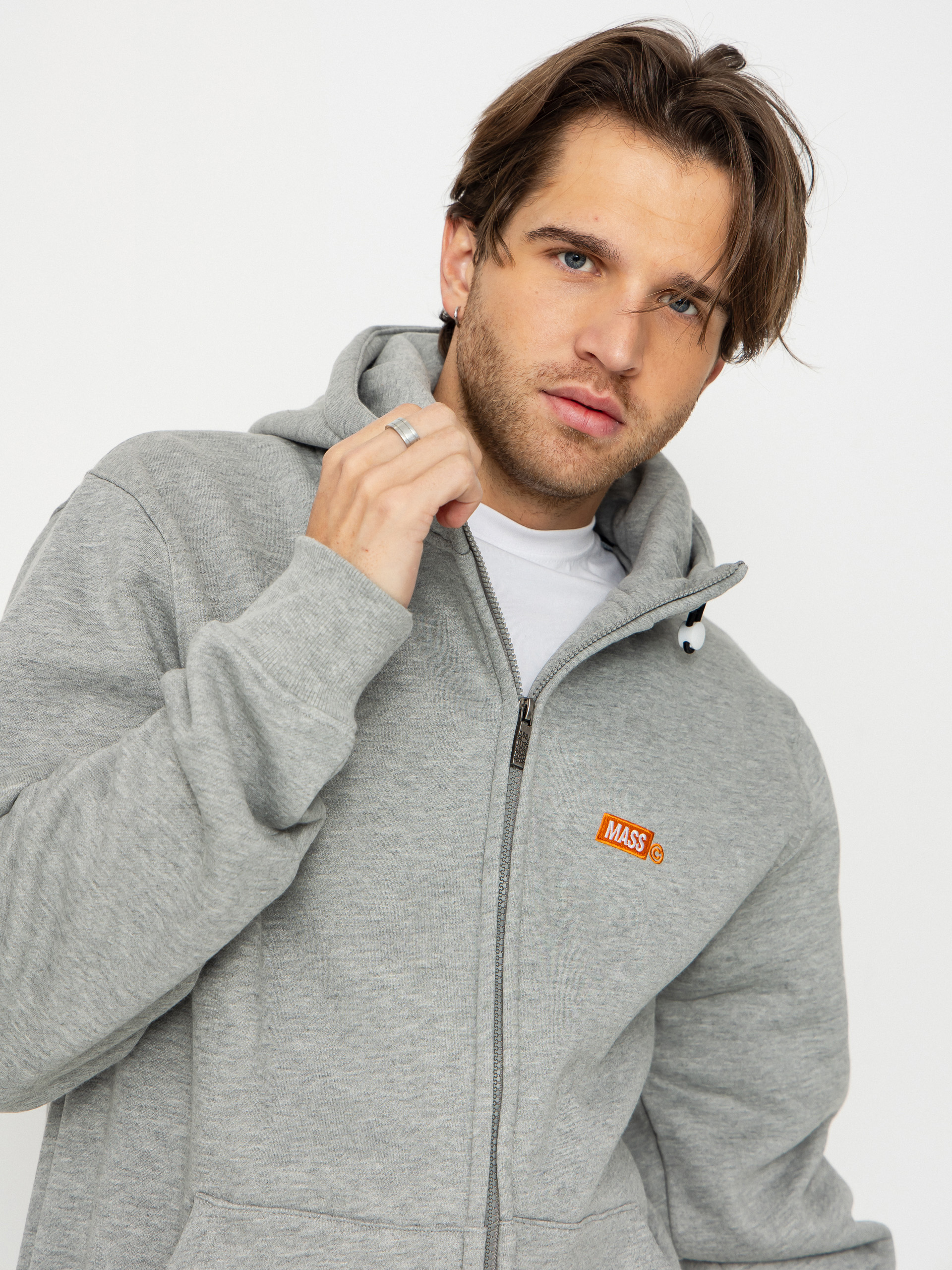 Суитшърт с качулка MassDnm Mini Box ZHD (light heather grey)