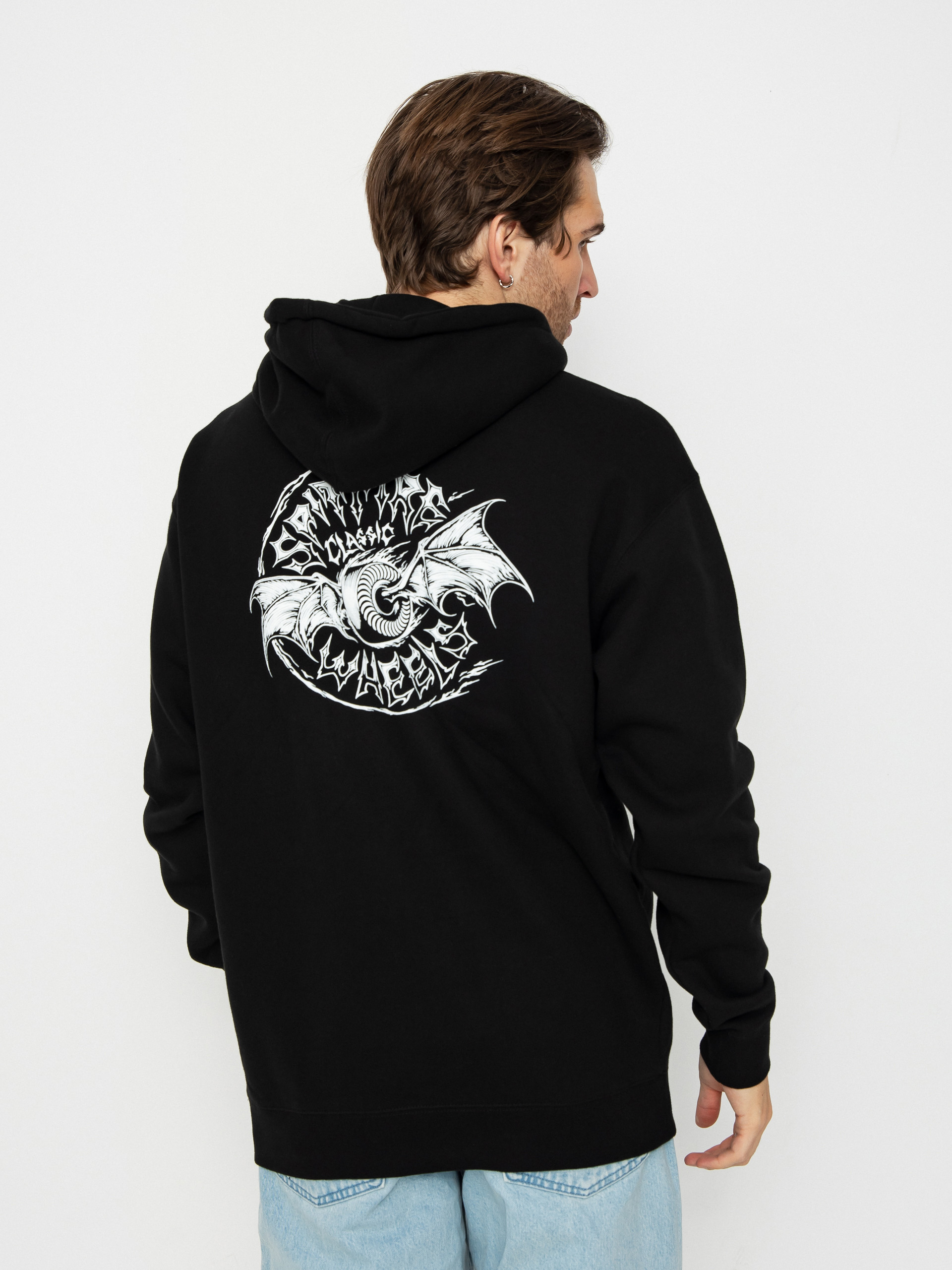 Суитшърт Spitfire Batwing Classic (black w/white prints)