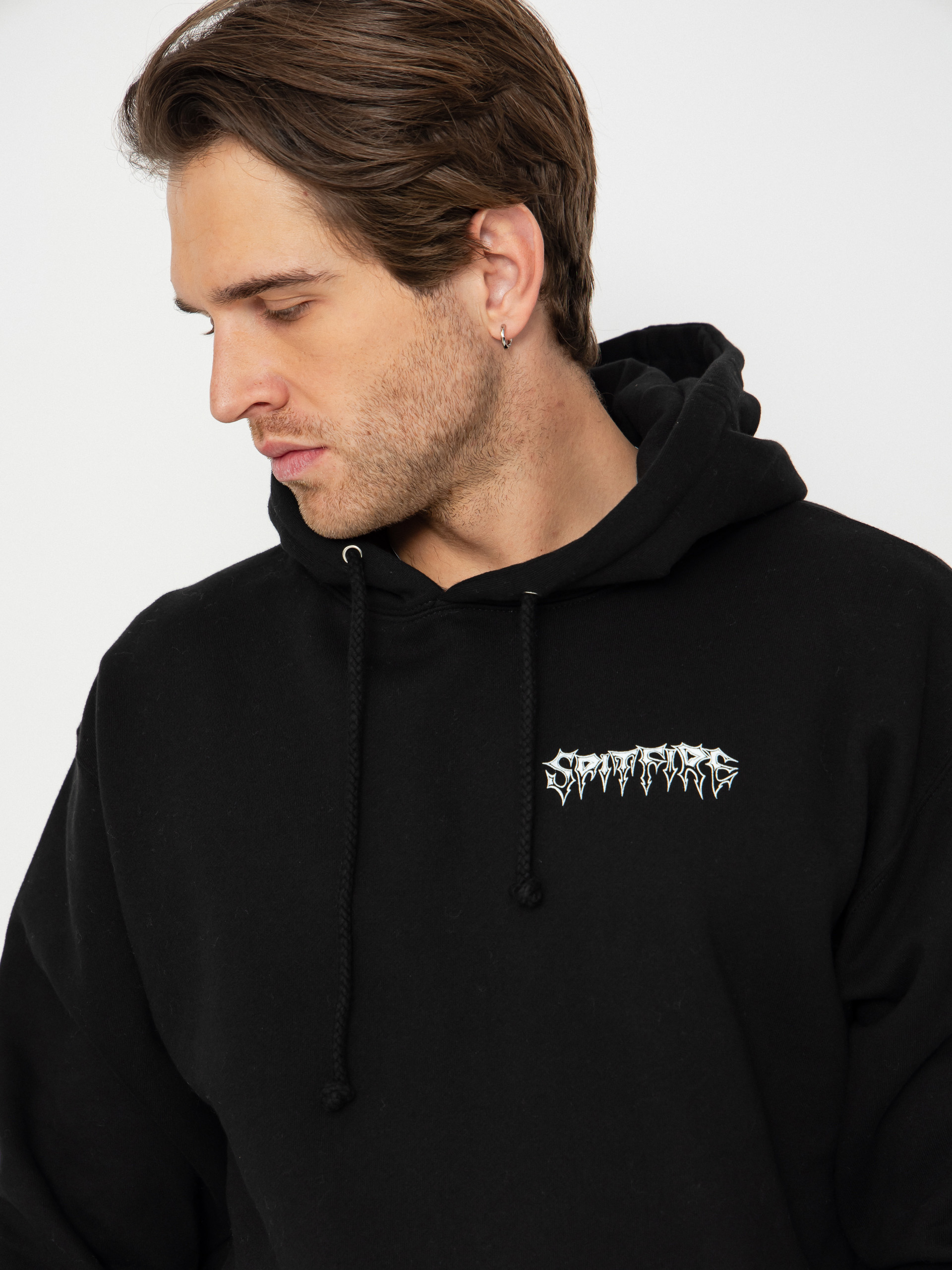 Суитшърт Spitfire Batwing Classic (black w/white prints)