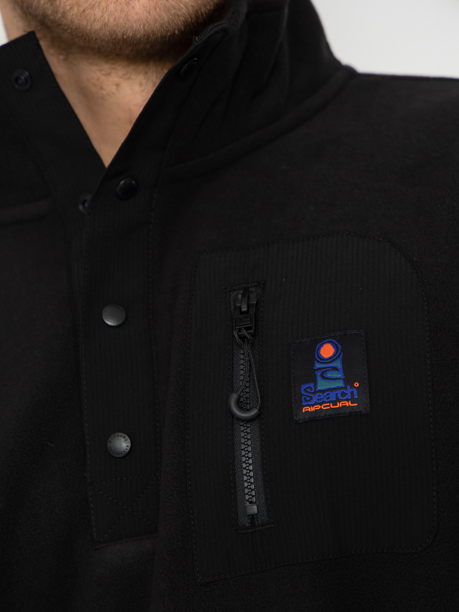Мъжки Поларени суитшърт Rip Curl Search (black)