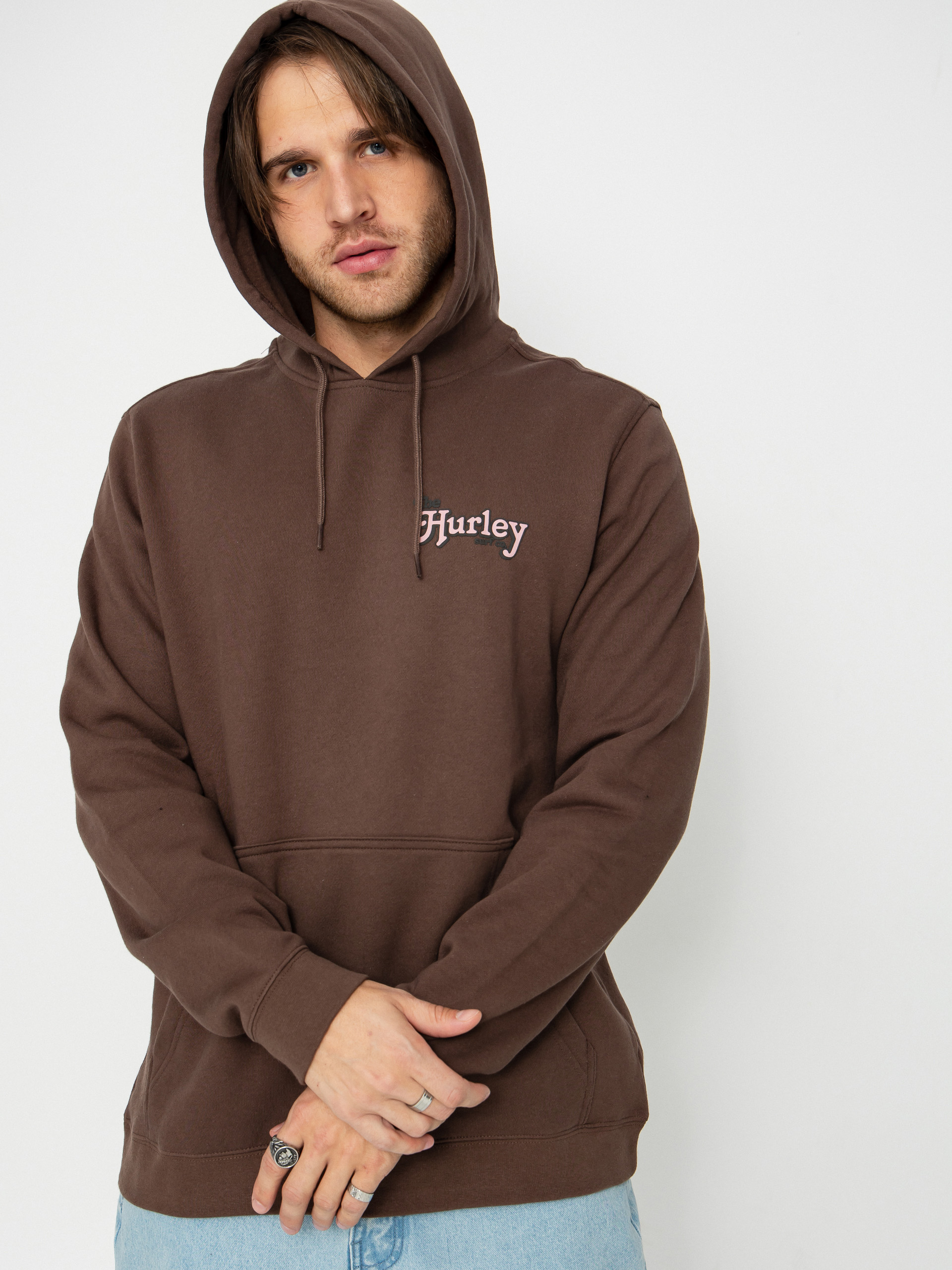 Суитшърт с качулка Hurley Makaw HD (espresso)