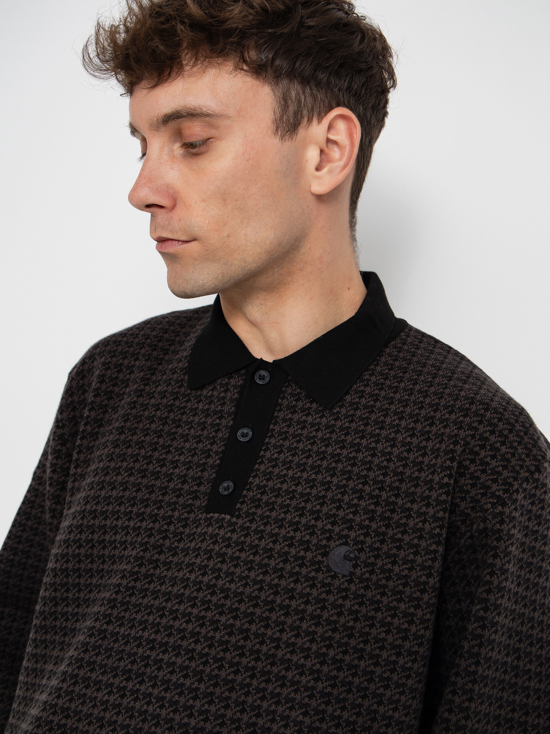 Пуловер Carhartt WIP Lowis Polo (lowis houndstooth/vitola heather)