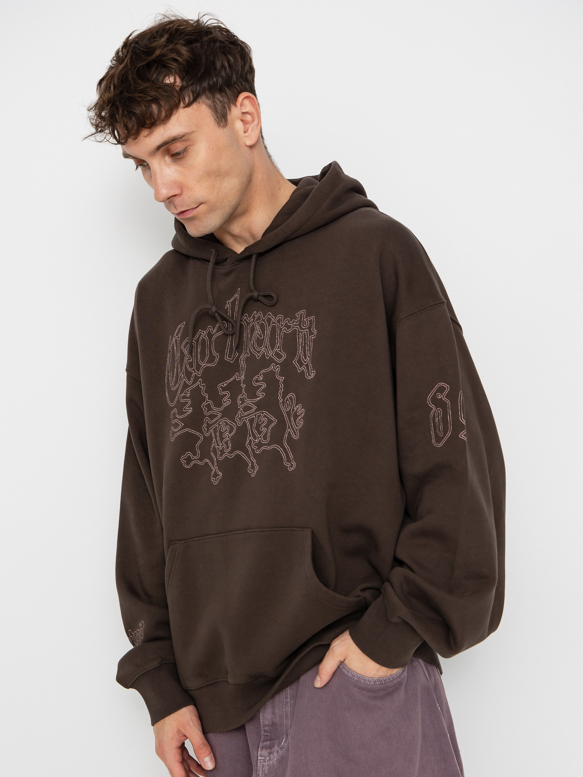 Суитшърт с качулка Carhartt WIP Hackwork HD (vitola/glassy pink)